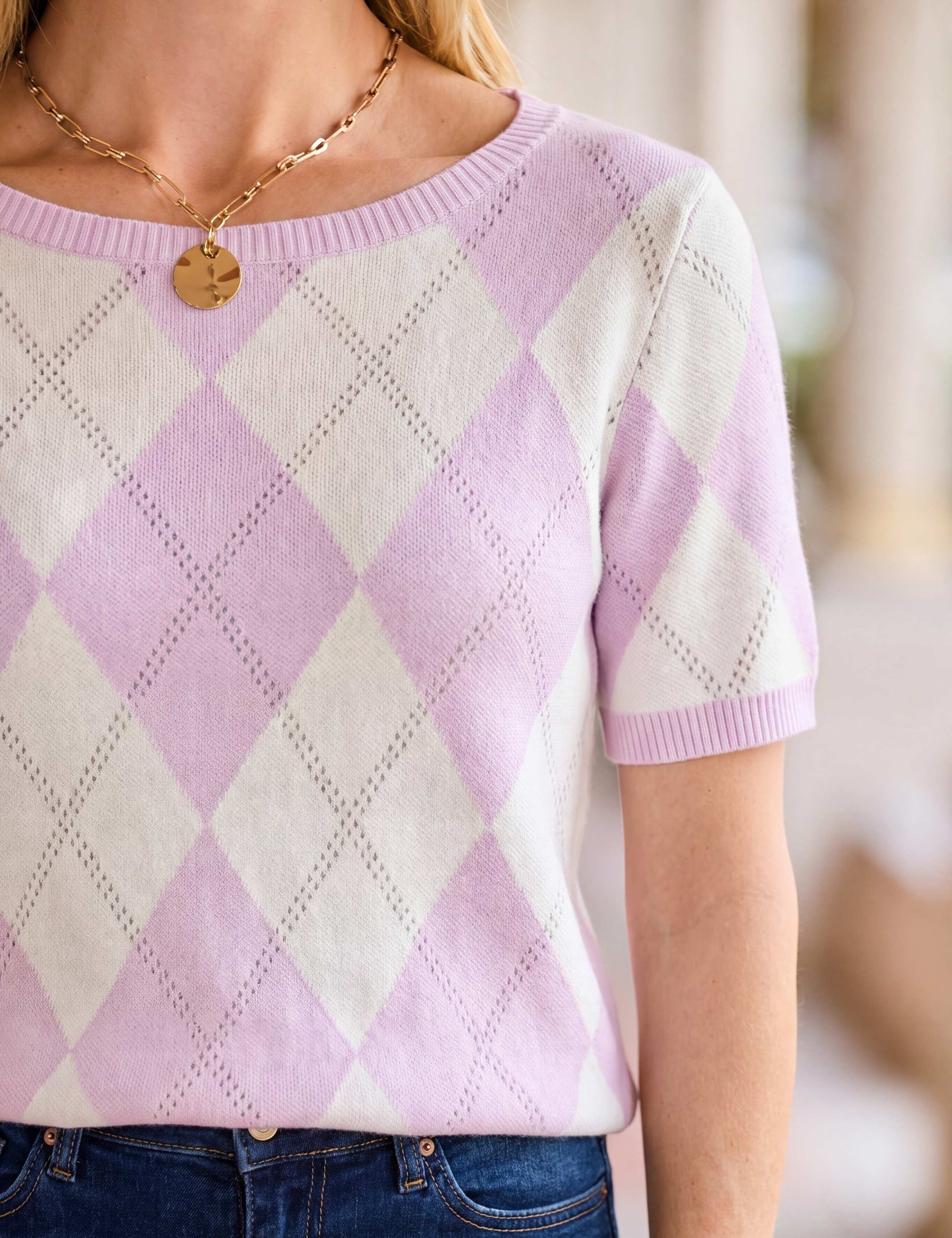Argyle Knitted Top 4 of 5