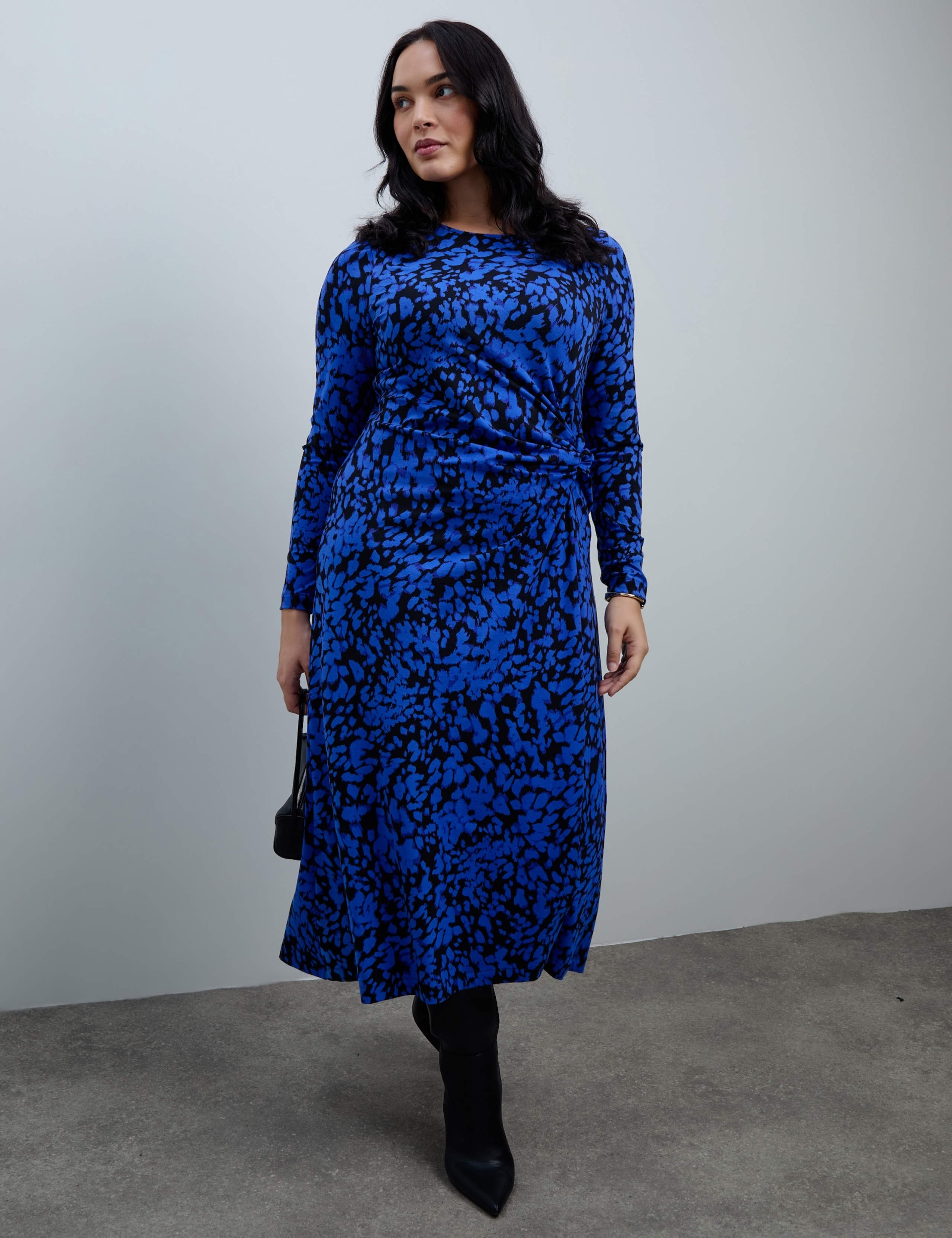 Curve Jersey Abstract Print Midaxi Dress 2 of 5