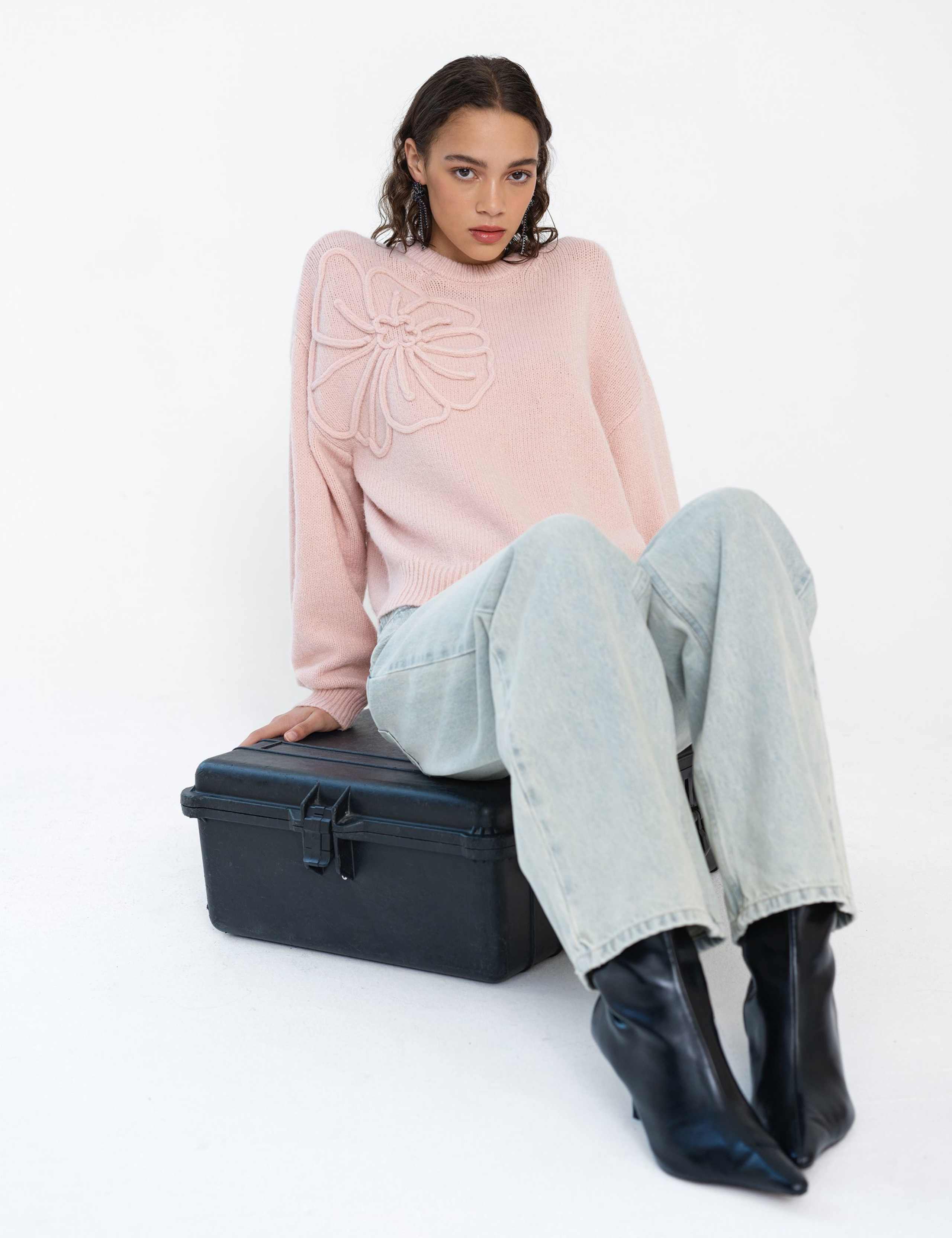 Textured Crew Neck Jumper 3 of 6