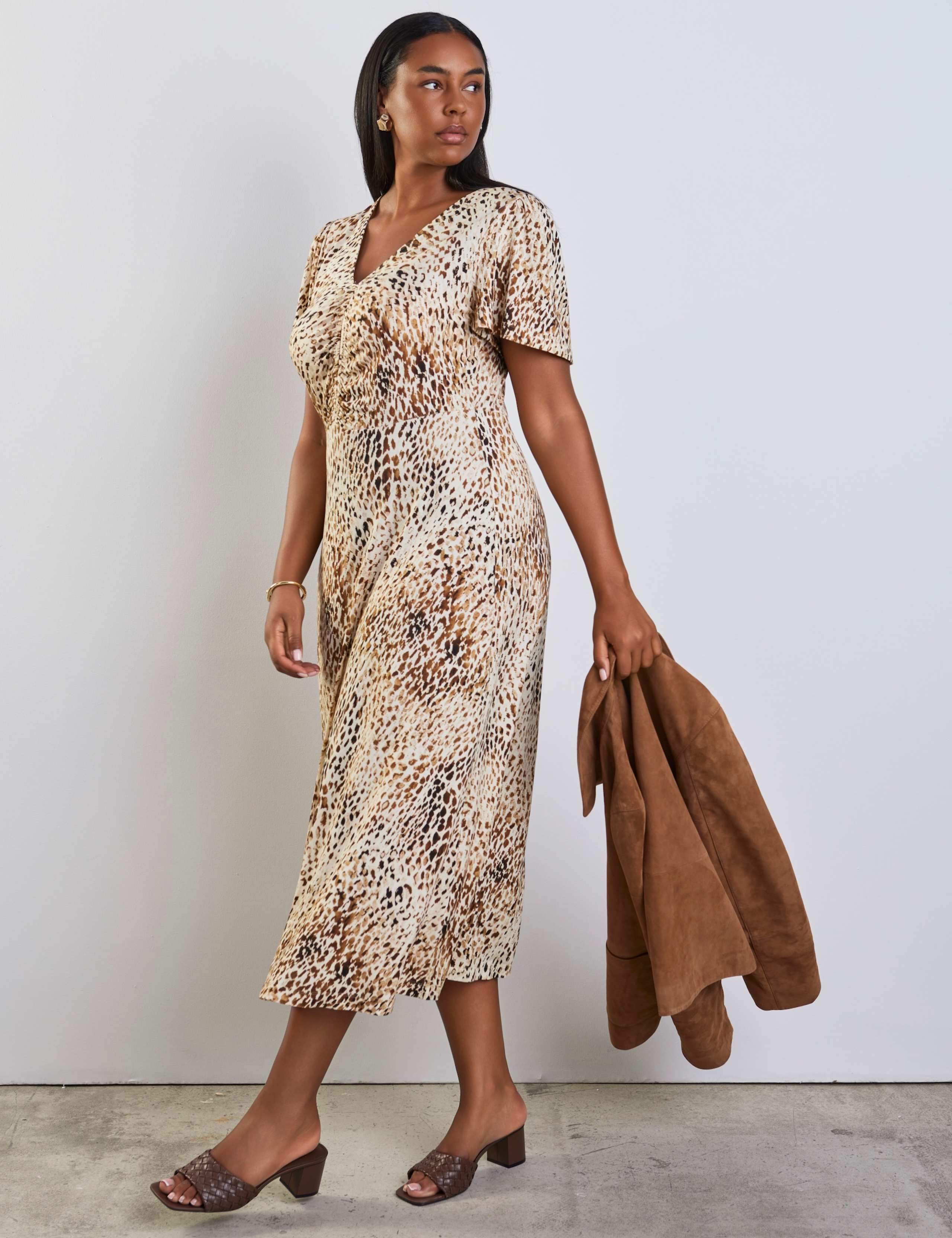 Jersey Animal Print Midaxi Skater Dress 4 of 4