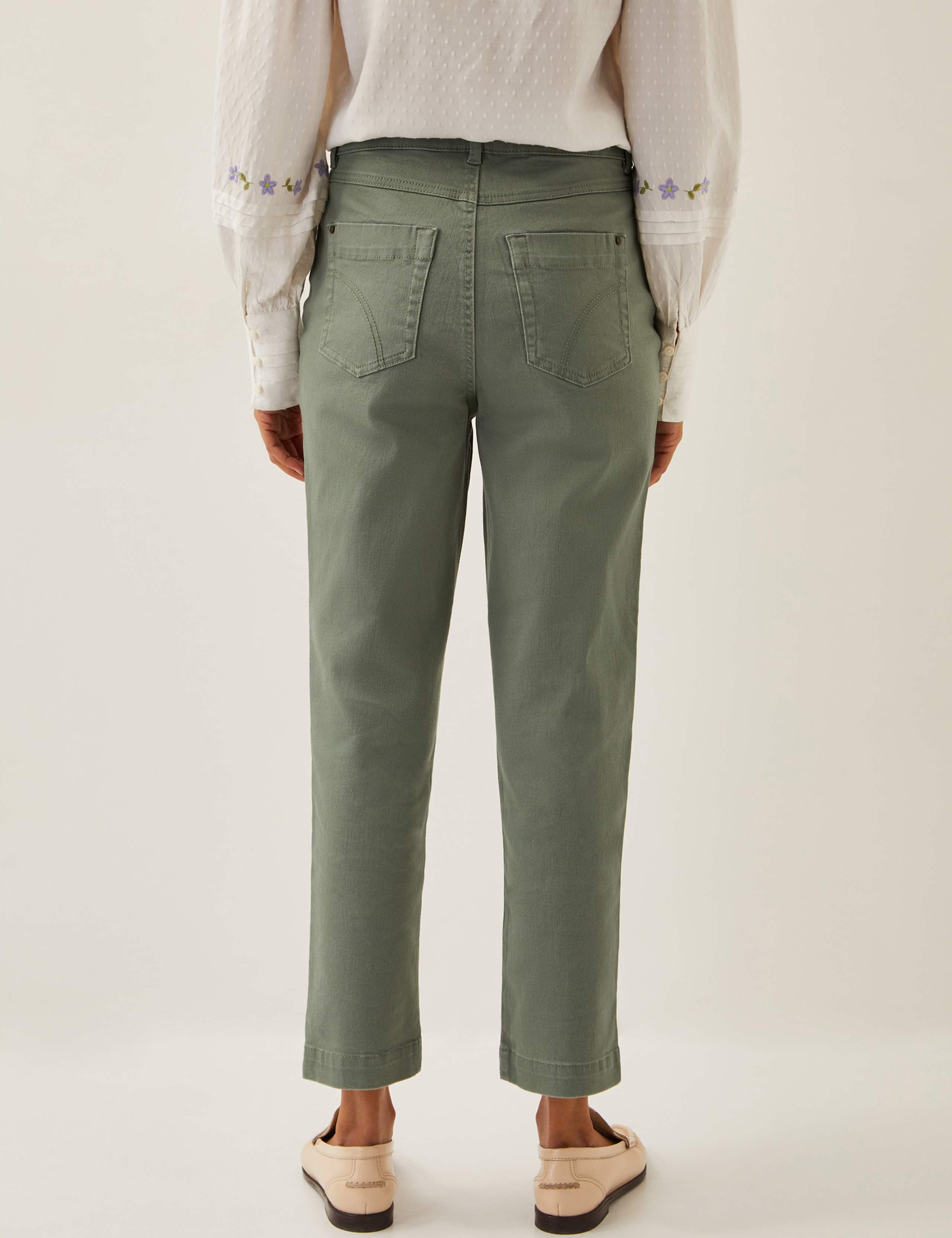High Waisted Straight Leg Cropped Jeans 3 of 4