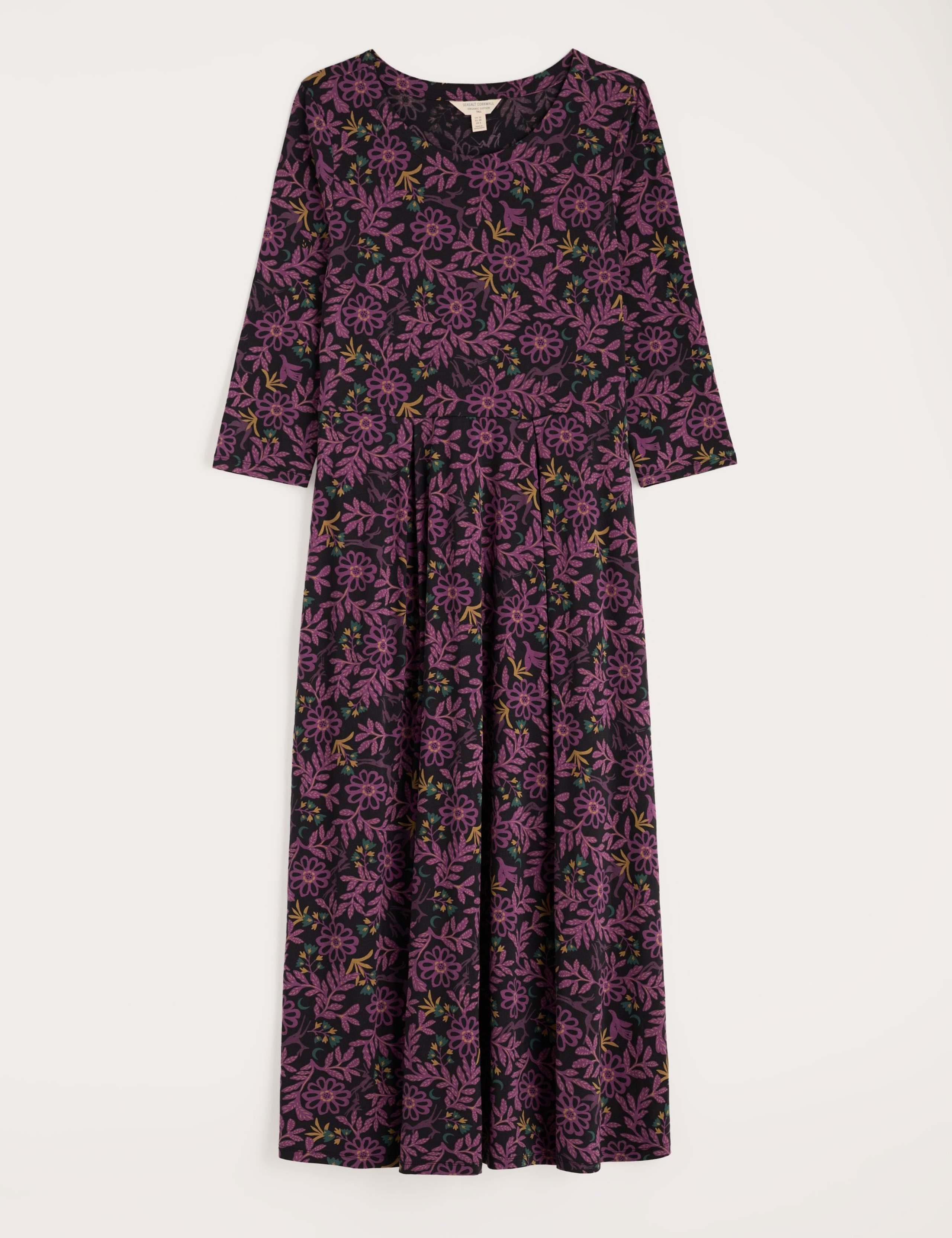 Cotton Rich Floral Waisted Midi Dress 2 of 6