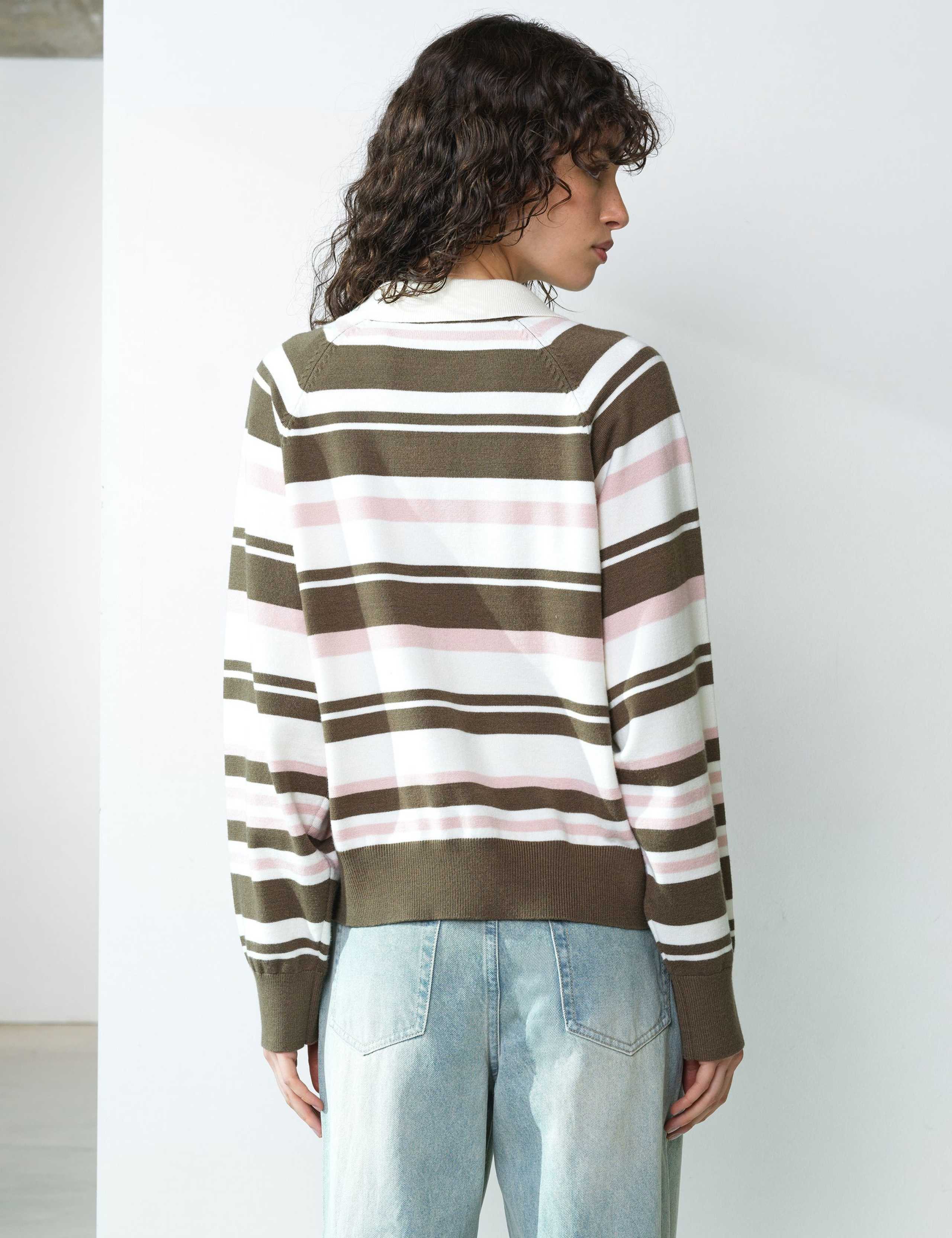 Striped Polo Neck Jumper 4 of 6