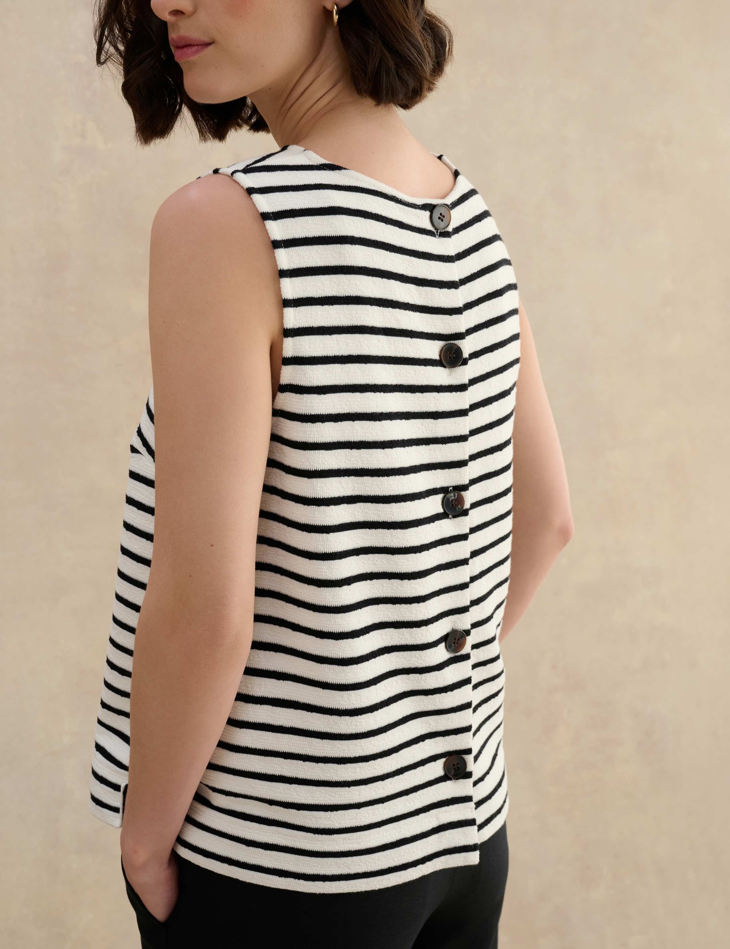 Pure Cotton Striped Knitted Vest 5 of 6