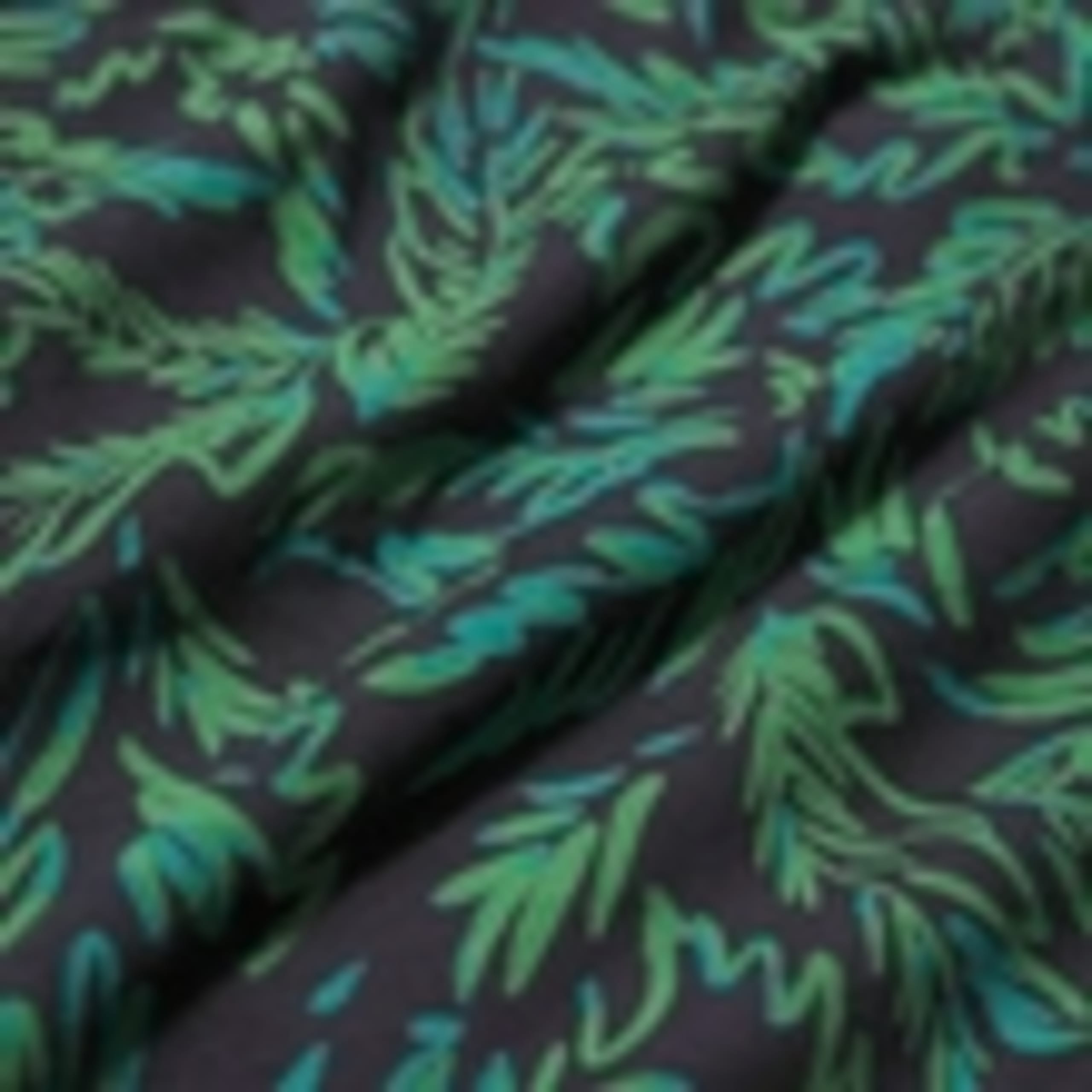 Cotton Rich Jersey Leaf Print Waisted Dress 5 of 5