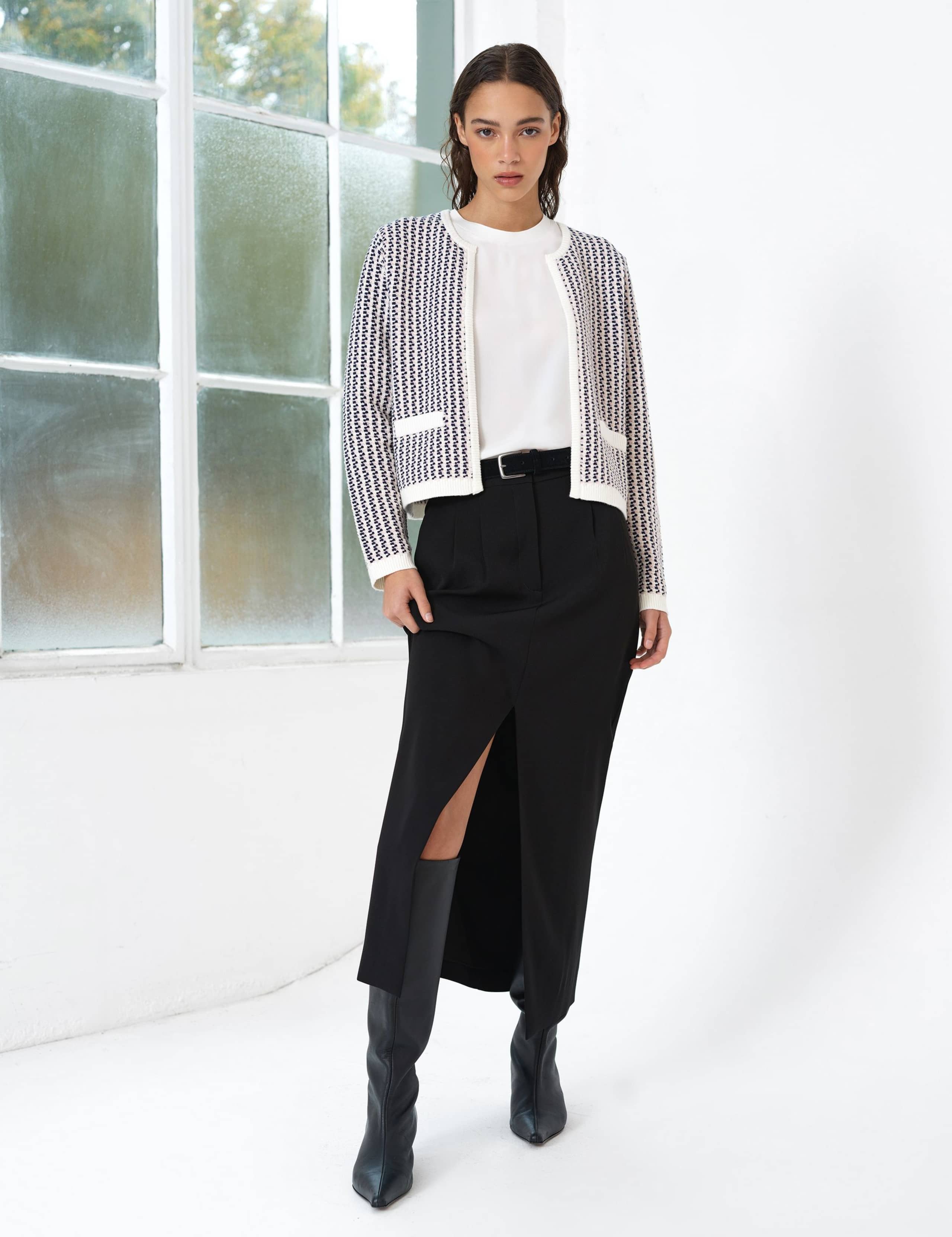 Textured Edge to Edge Cardigan 1 of 7