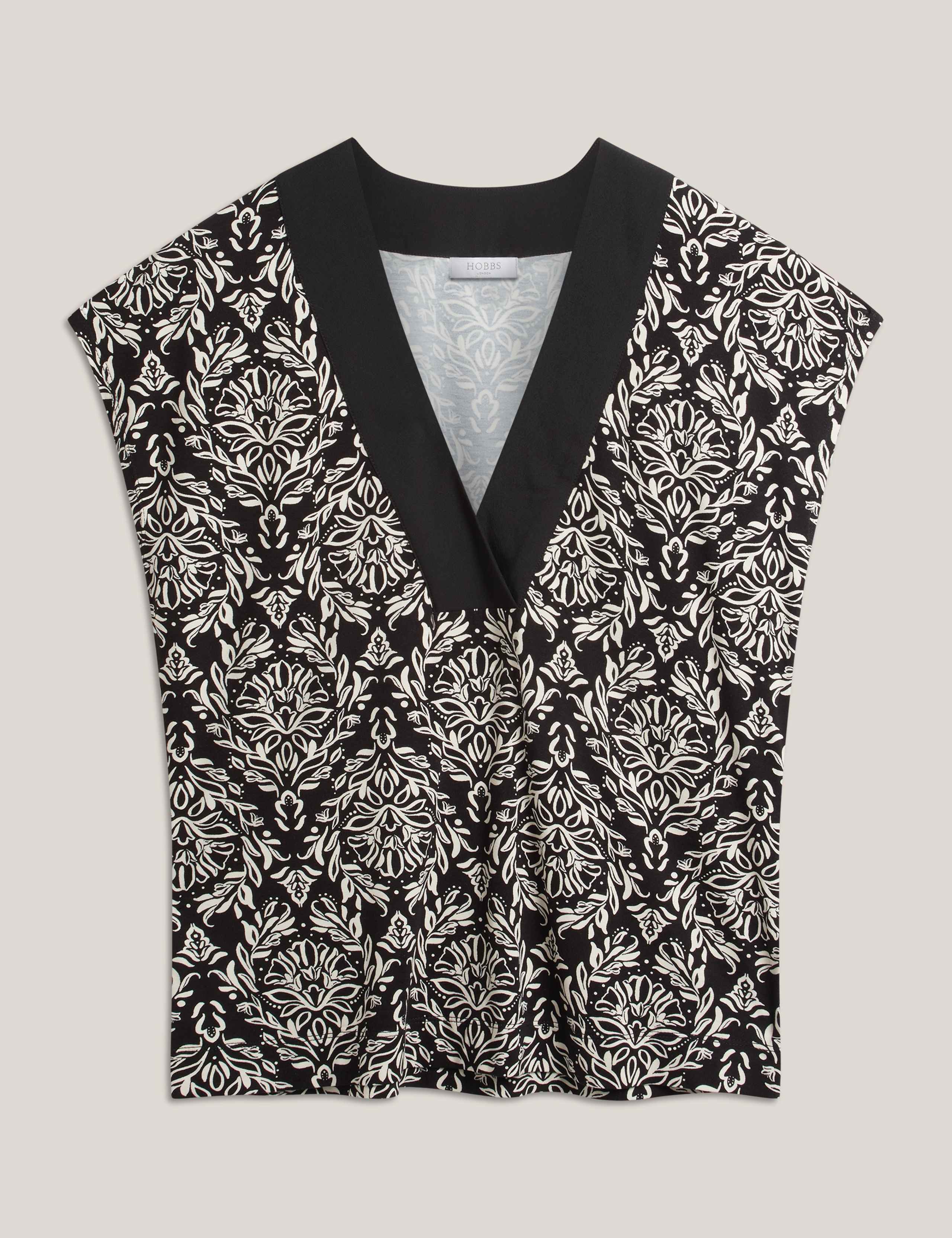 Jersey Printed V-Neck Top 2 of 6