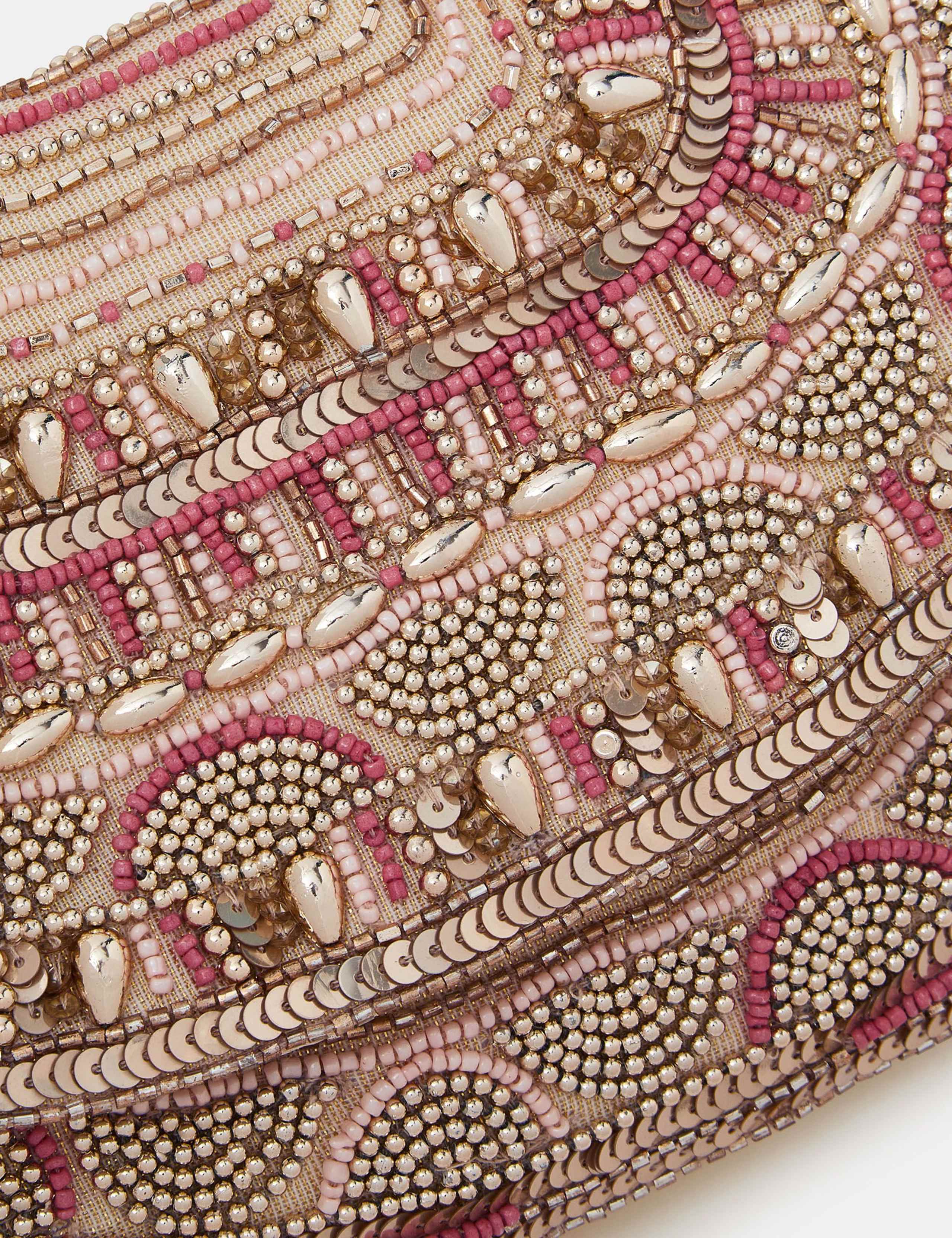 Cotton Rich Beaded Clutch Bag 3 of 4