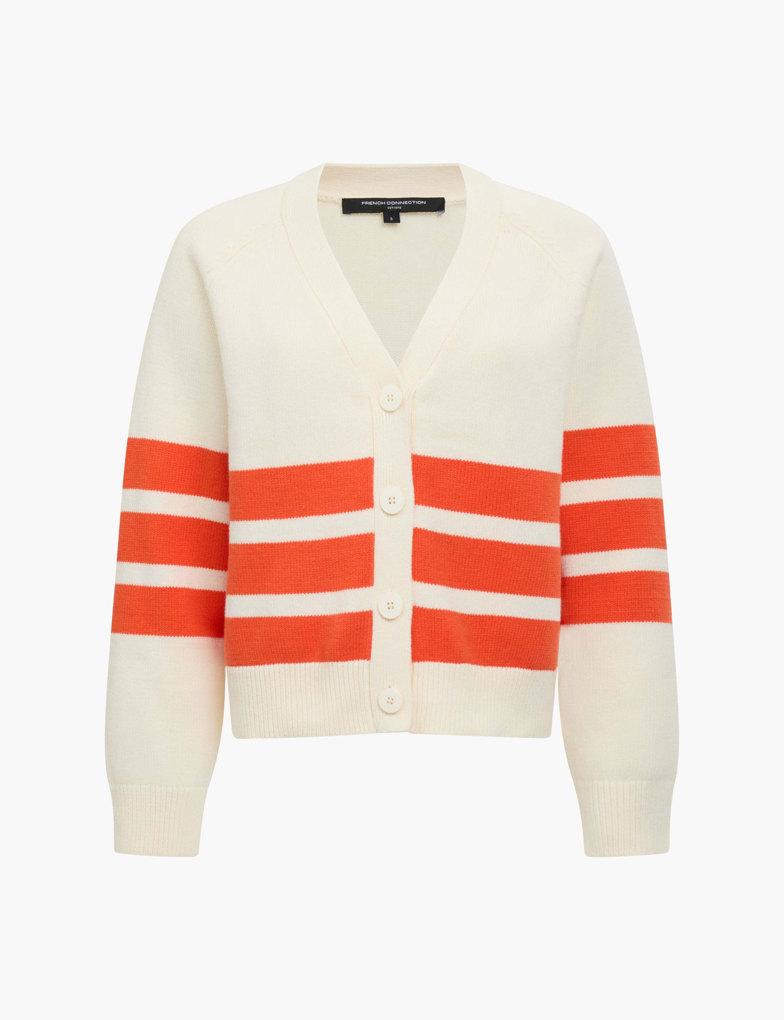 Cotton Rich Striped V-Neck Cardigan 2 of 6