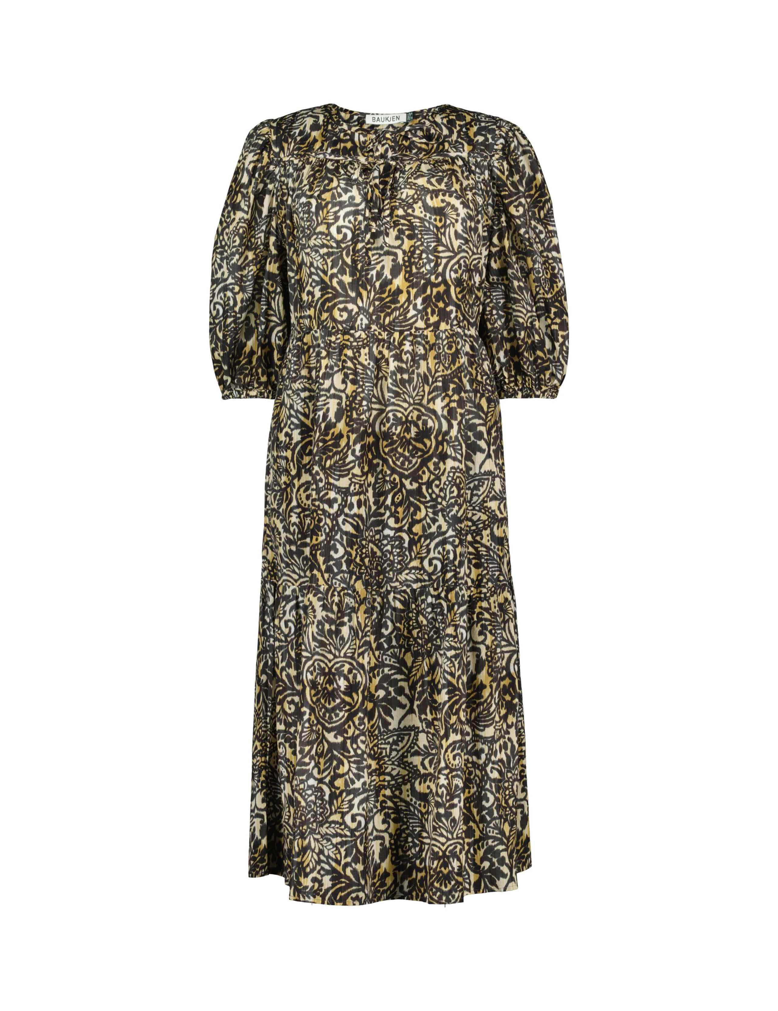 Pure Cotton Printed Midi Tiered Dress 2 of 5
