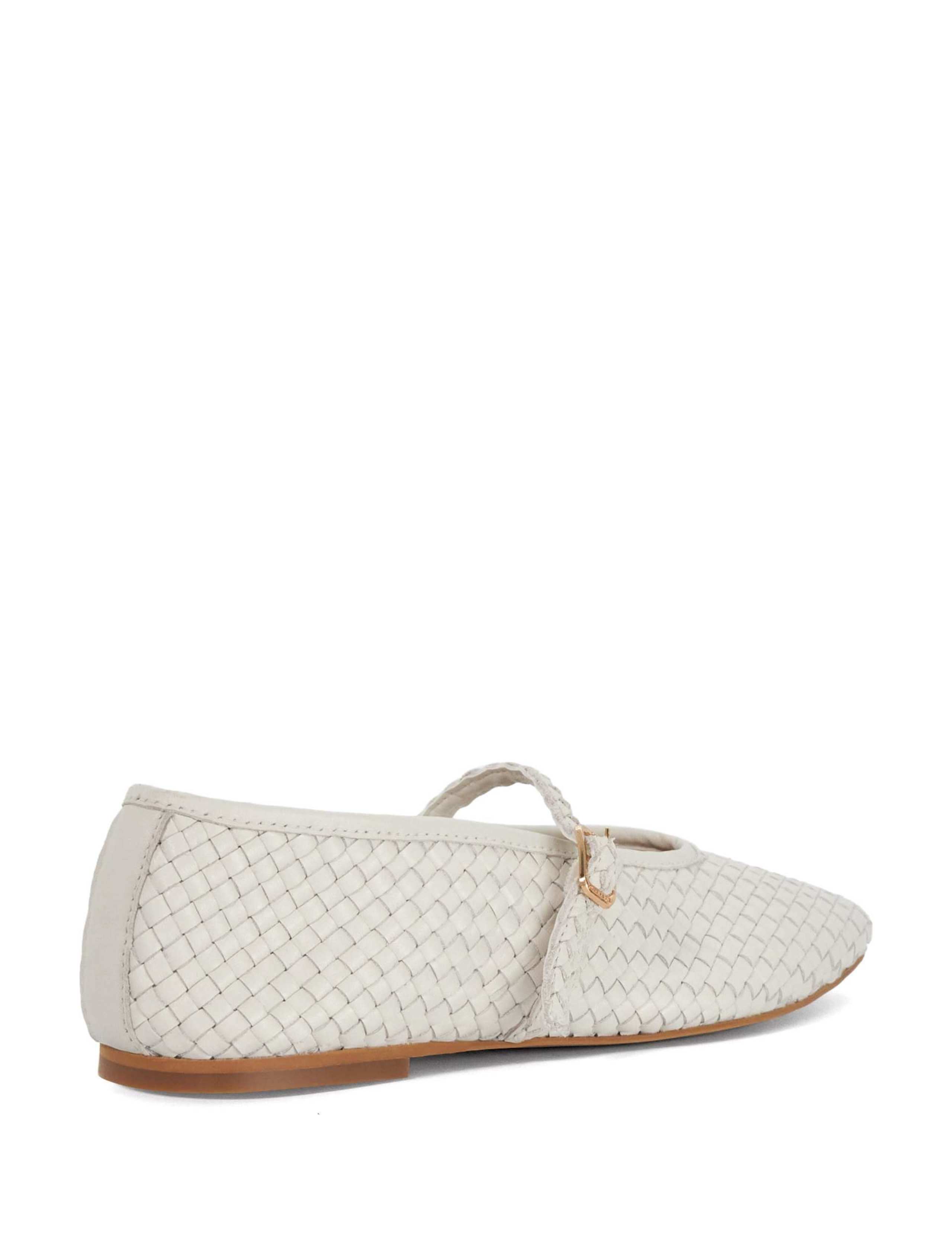 Leather Woven Mary Jane Ballet Pumps 4 of 5