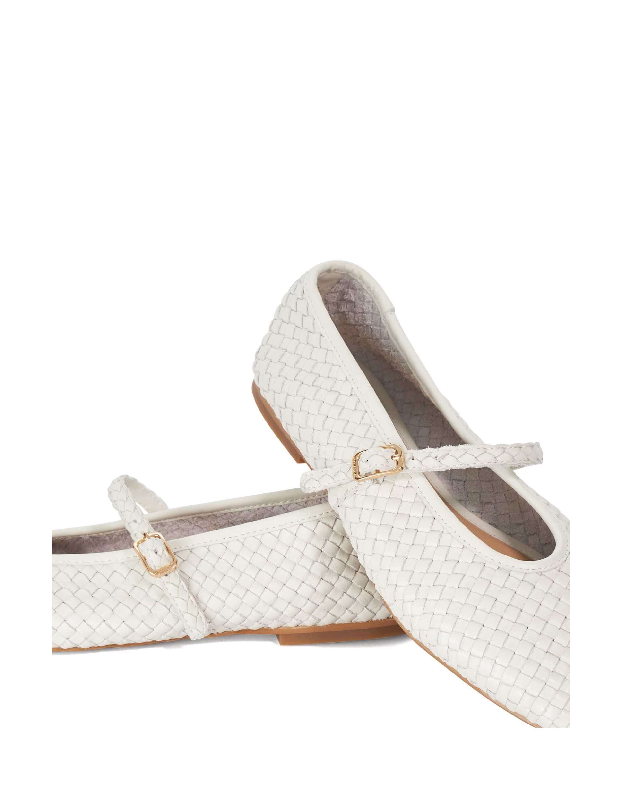 Leather Woven Mary Jane Ballet Pumps 5 of 5
