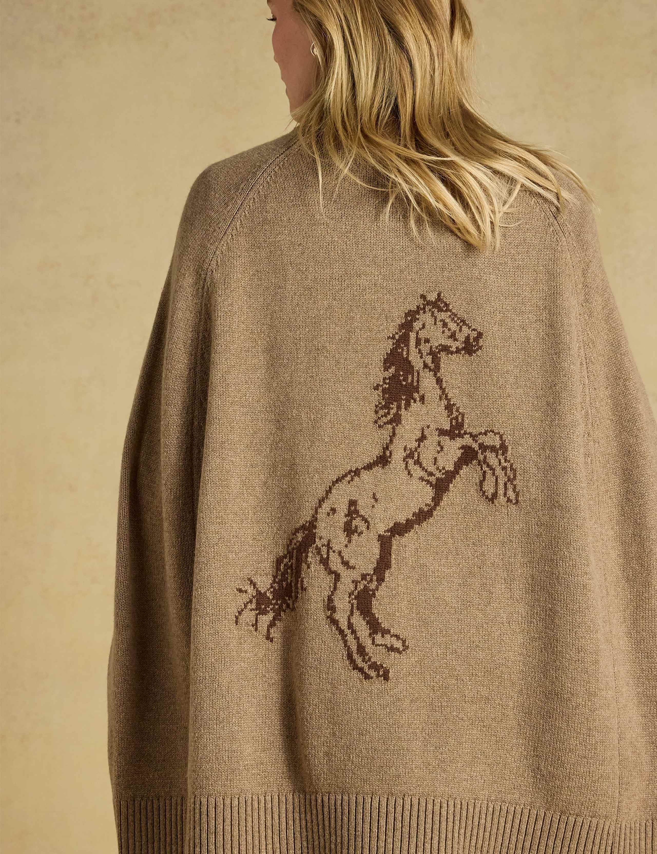 Textured High Neck Knitted Cape 5 of 7