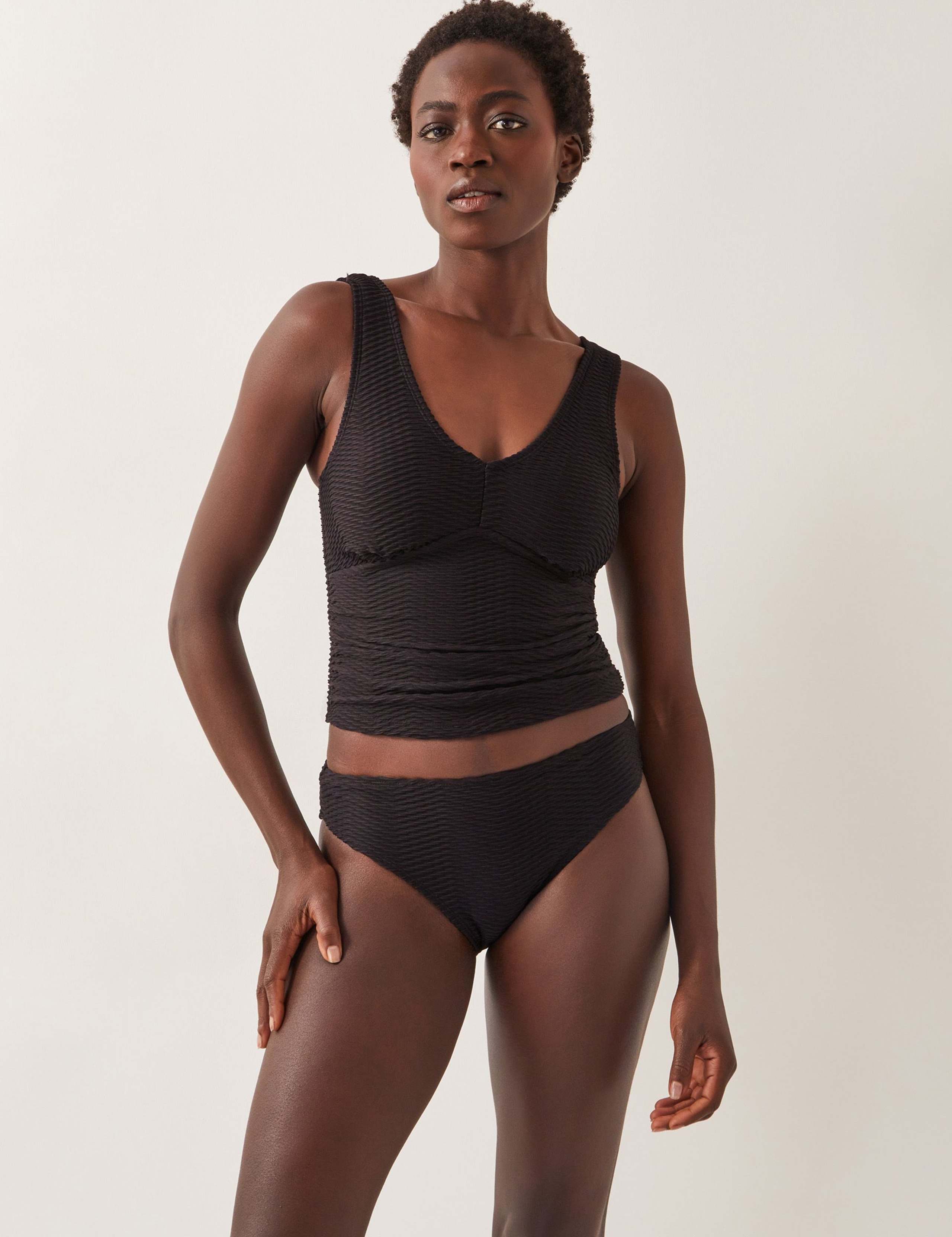 Textured High Leg Bikini Bottoms 3 of 5