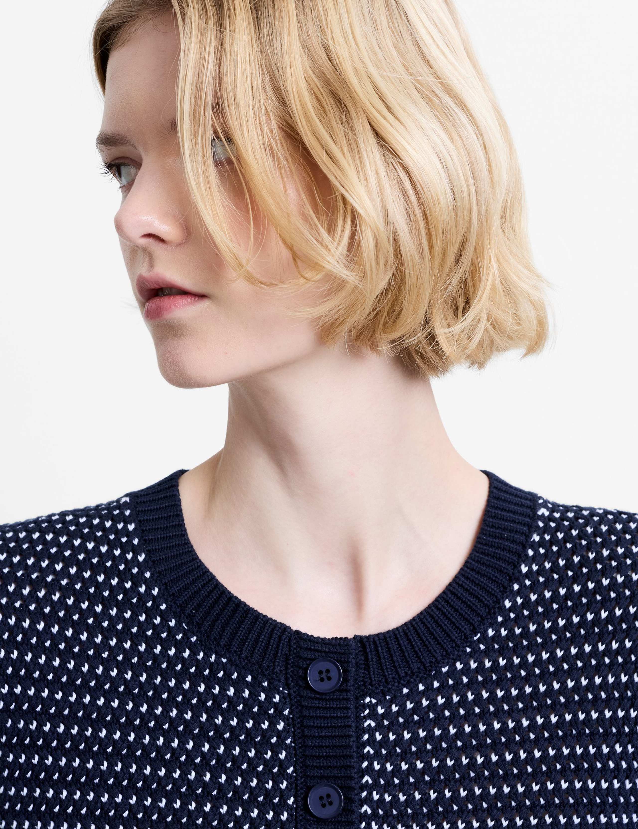 Cotton Rich Textured Cardigan 6 of 6