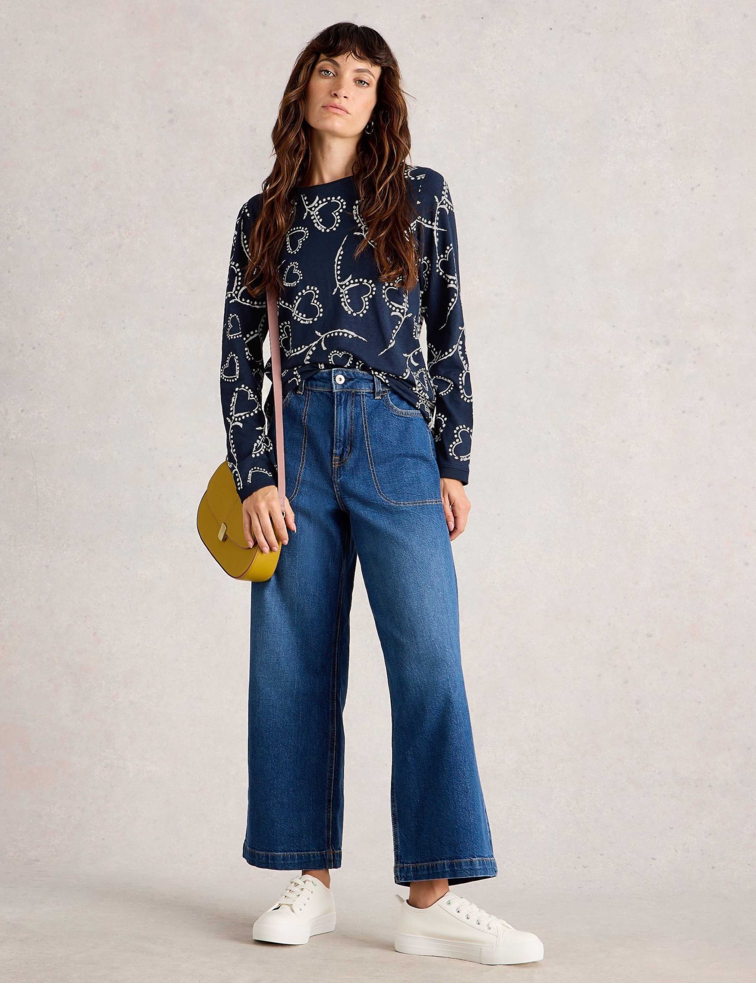 Pure Cotton Leaf Print Top 1 of 6