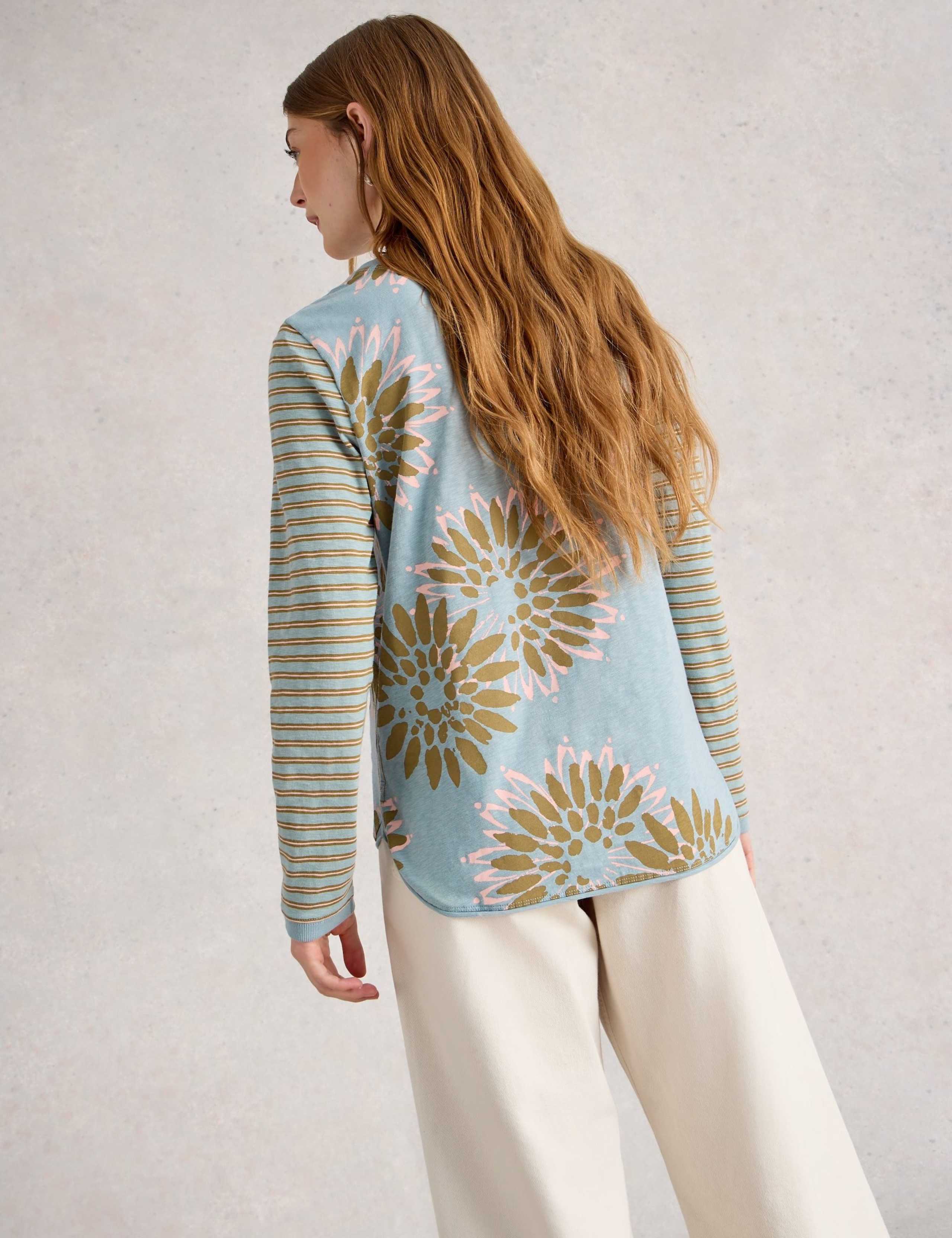 Pure Cotton Printed Crew Neck Top 3 of 6