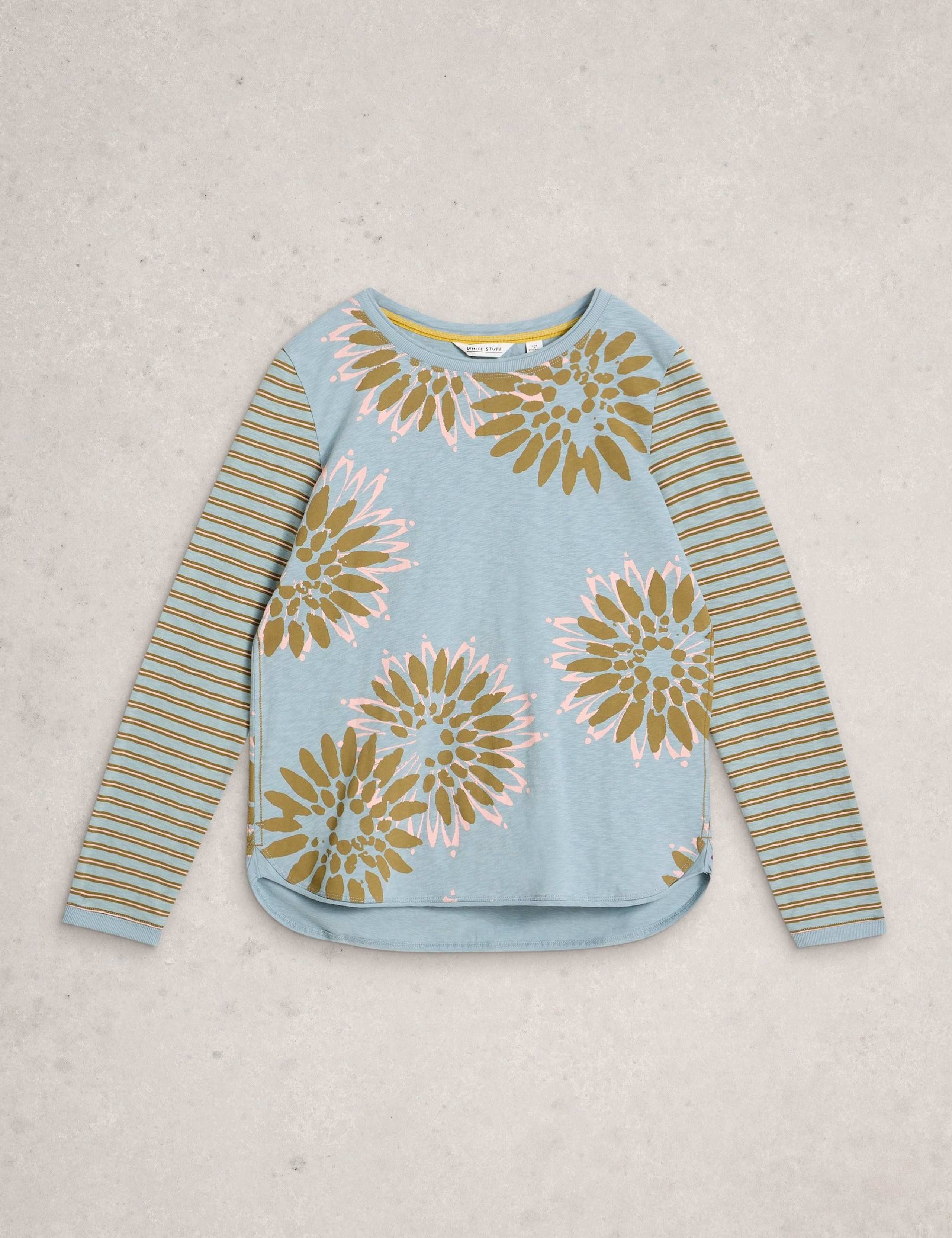 Pure Cotton Printed Crew Neck Top 2 of 6