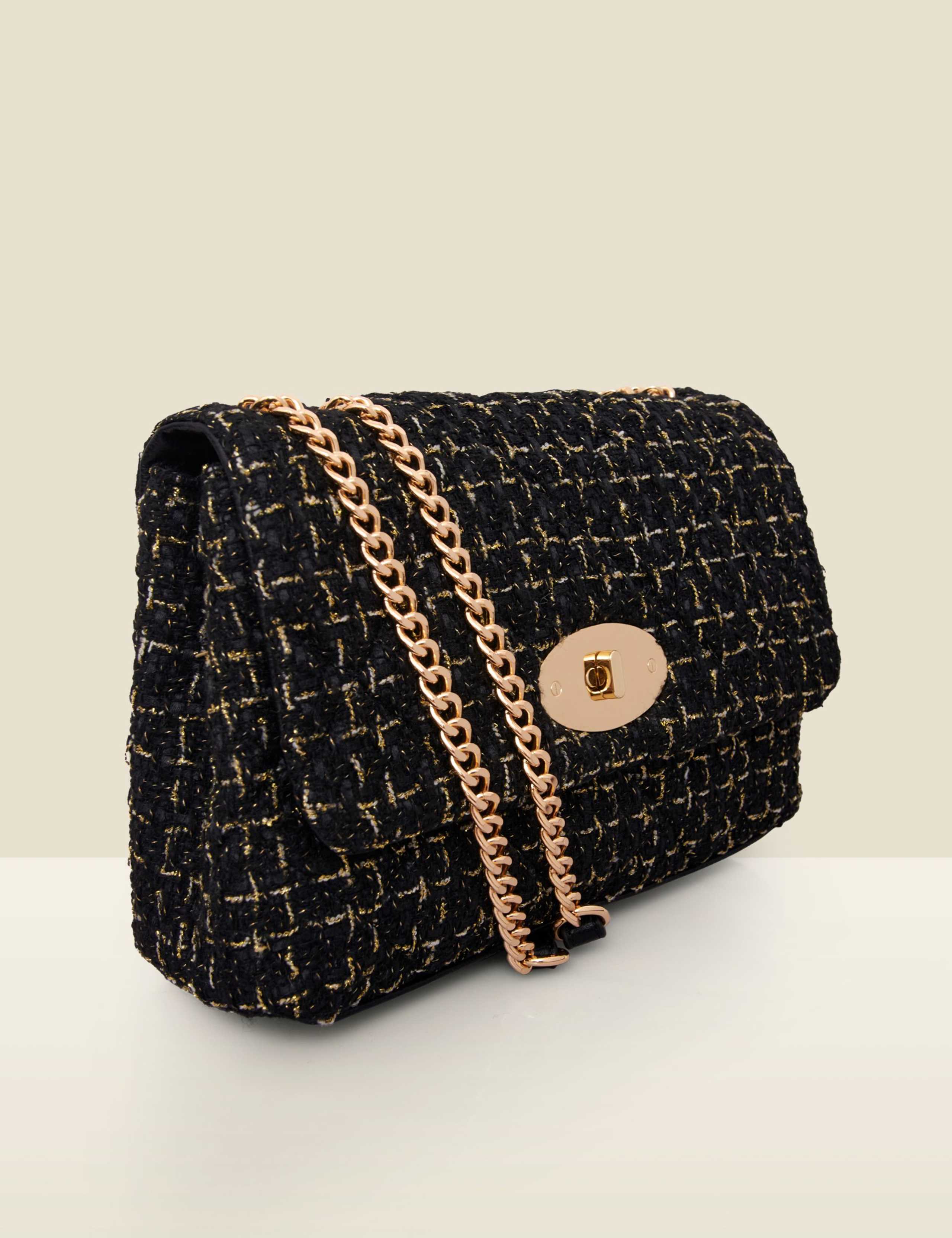 Tweed Metallic Cross Body Bag 2 of 4