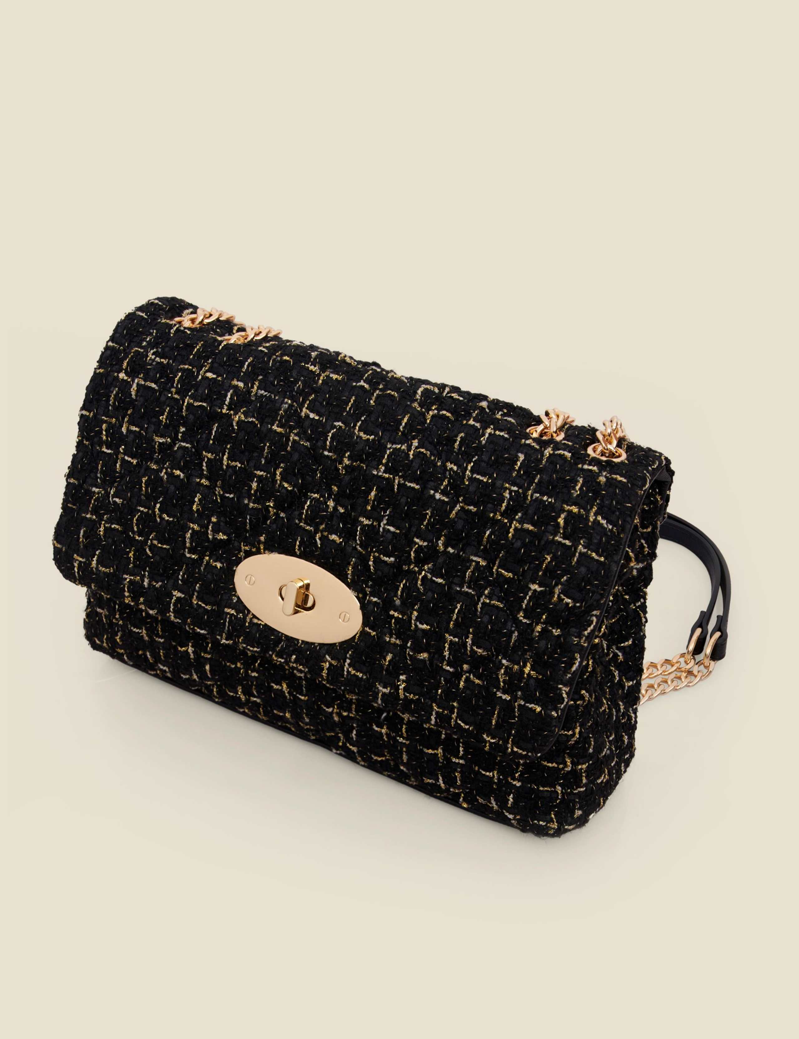 Tweed Metallic Cross Body Bag 3 of 4