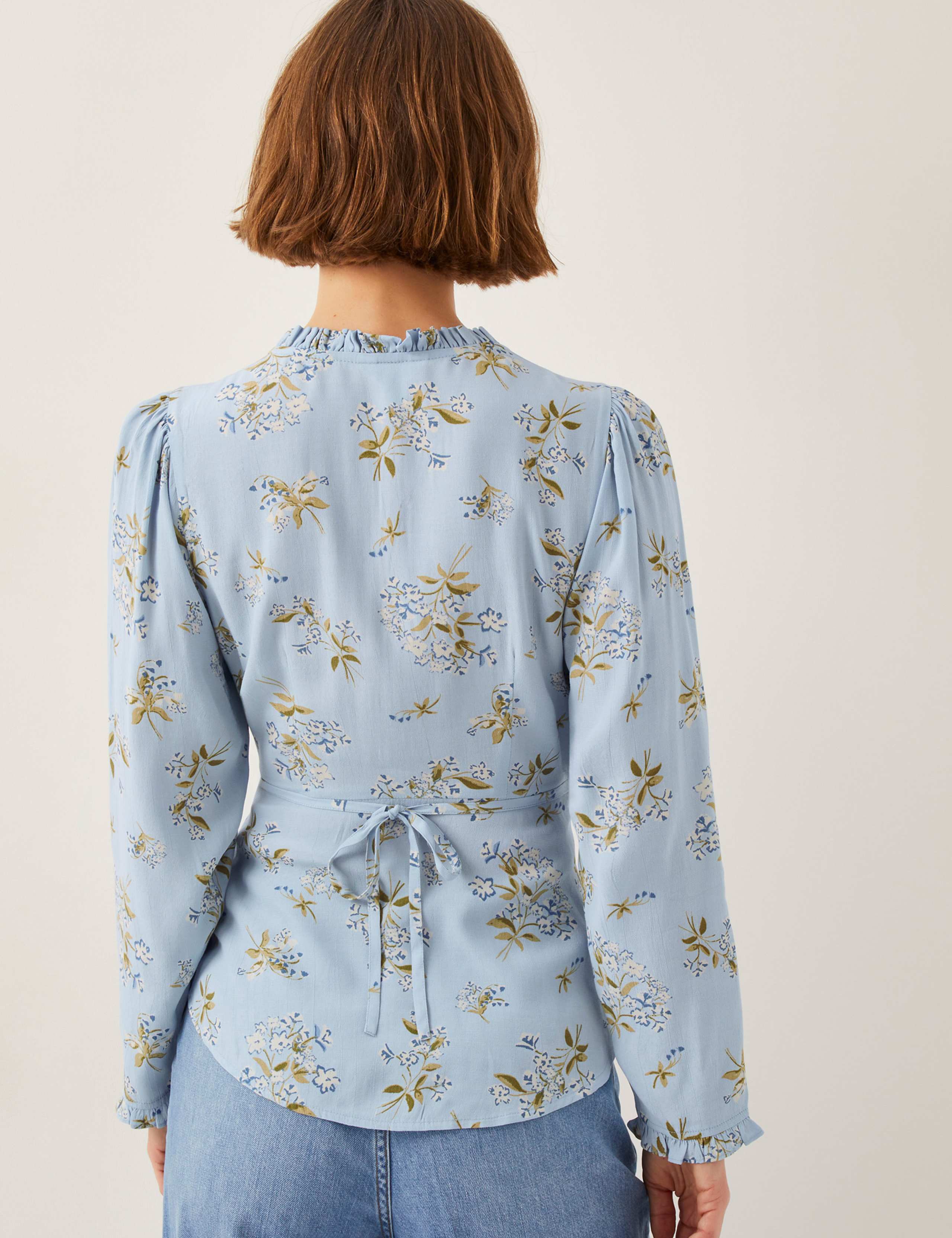 Floral V-Neck Blouse 2 of 4