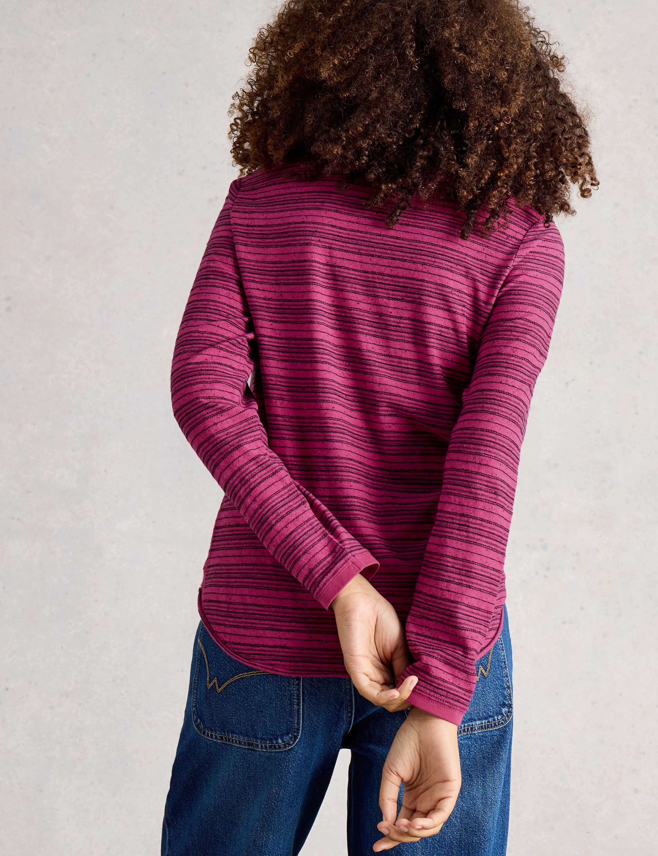 Cotton Rich Striped Crew Neck Top 6 of 6