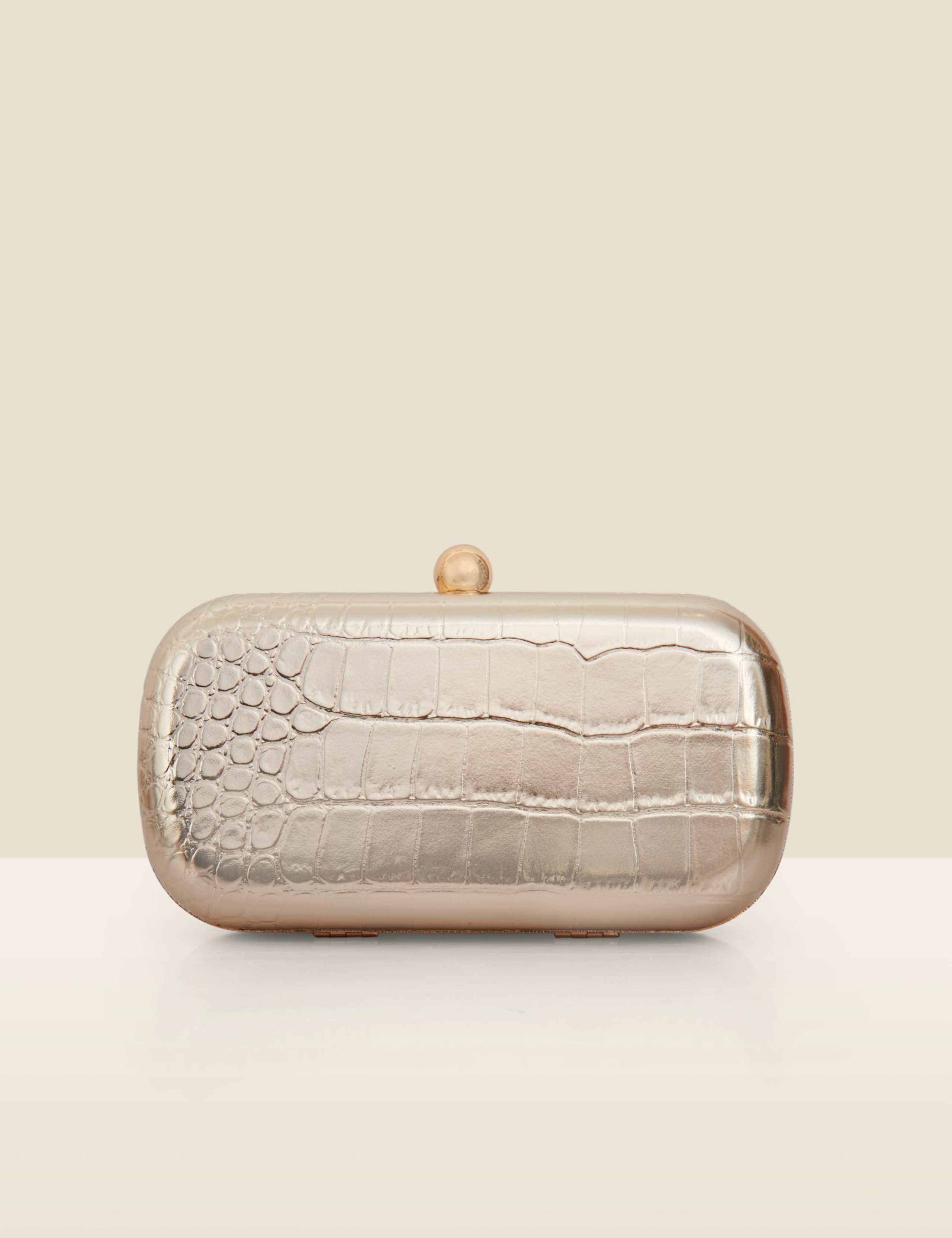 Croc Effect Clutch Bag 1 of 4