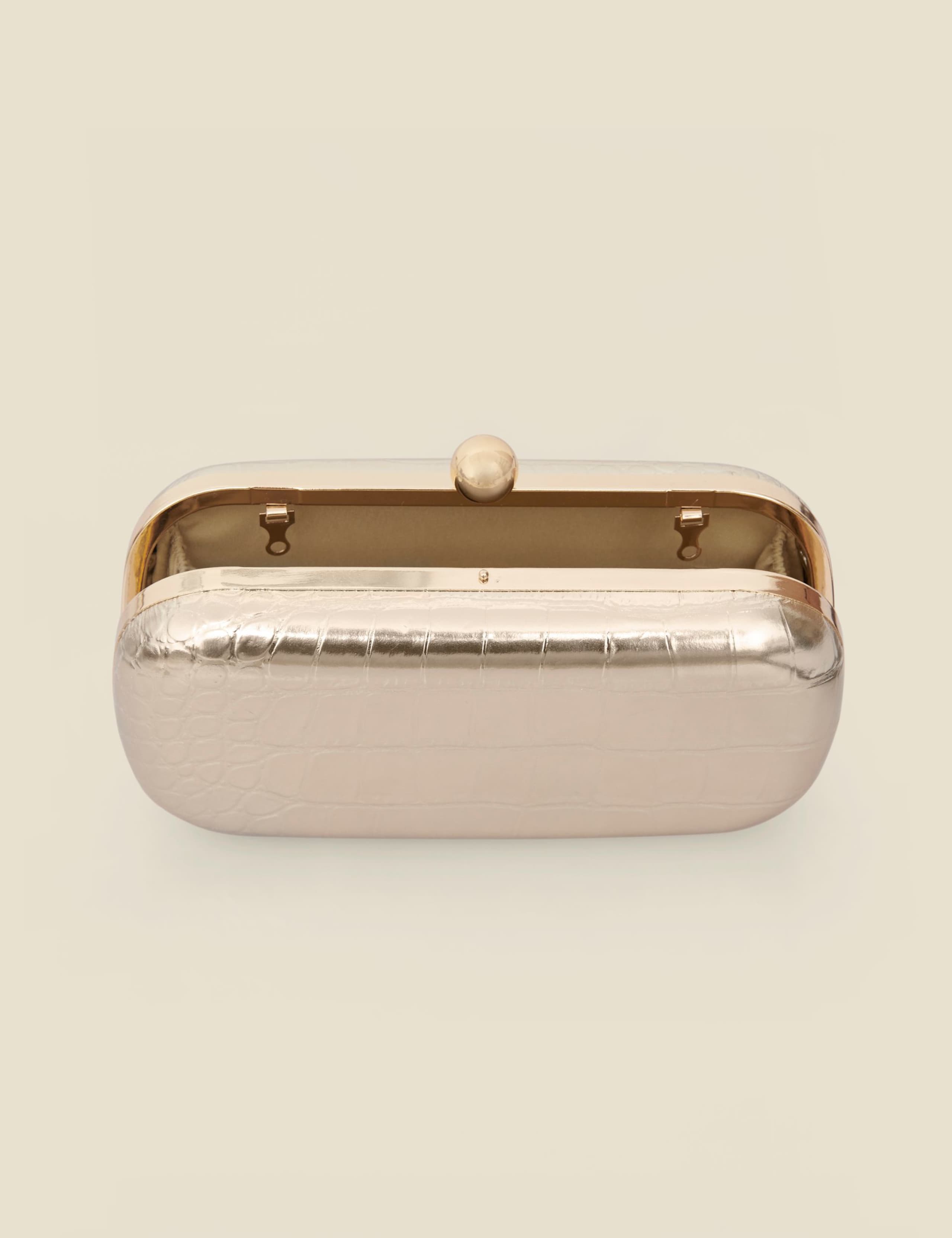 Croc Effect Clutch Bag 3 of 4