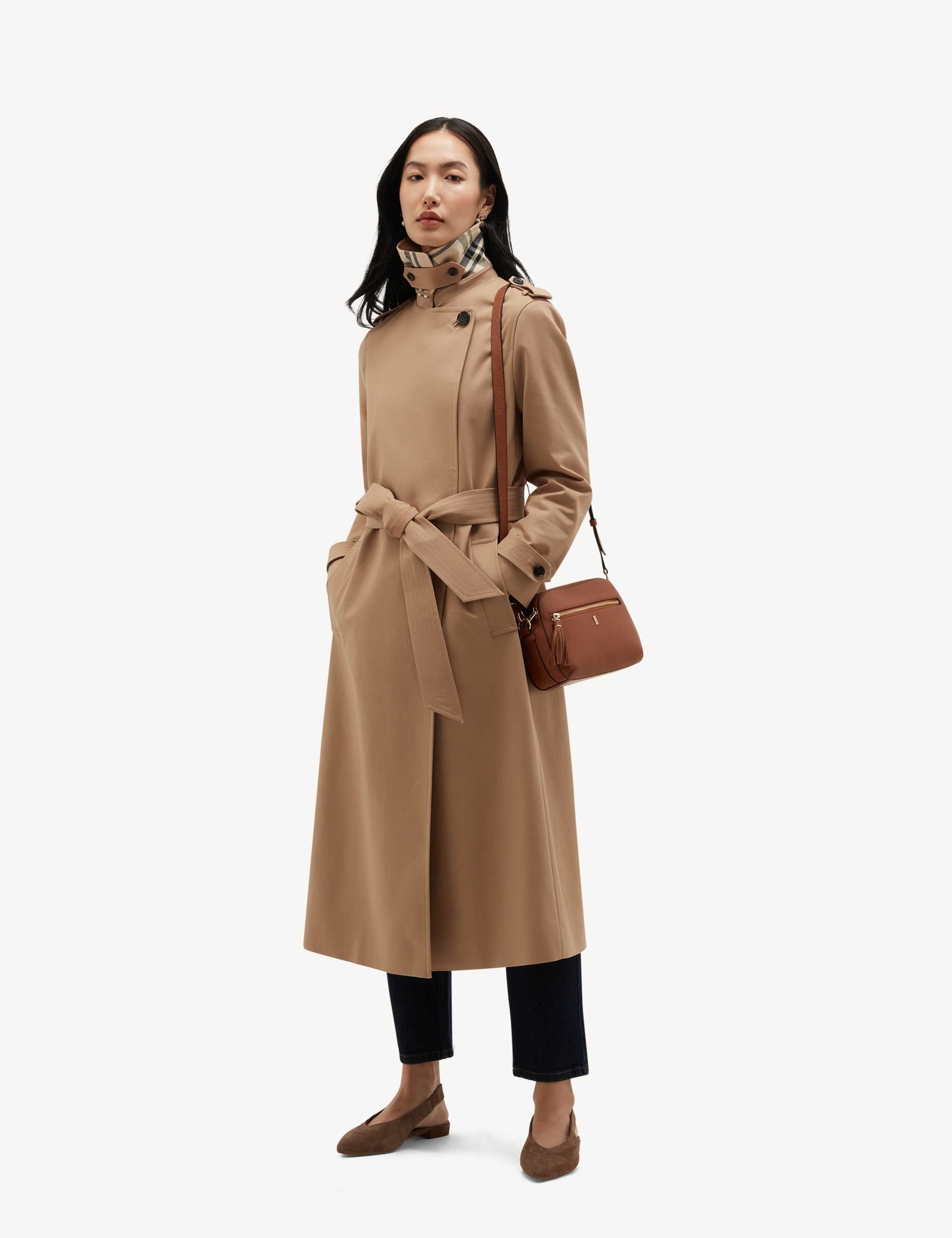 Cotton Rich Water Resistant Wrap Trench Coat 4 of 8