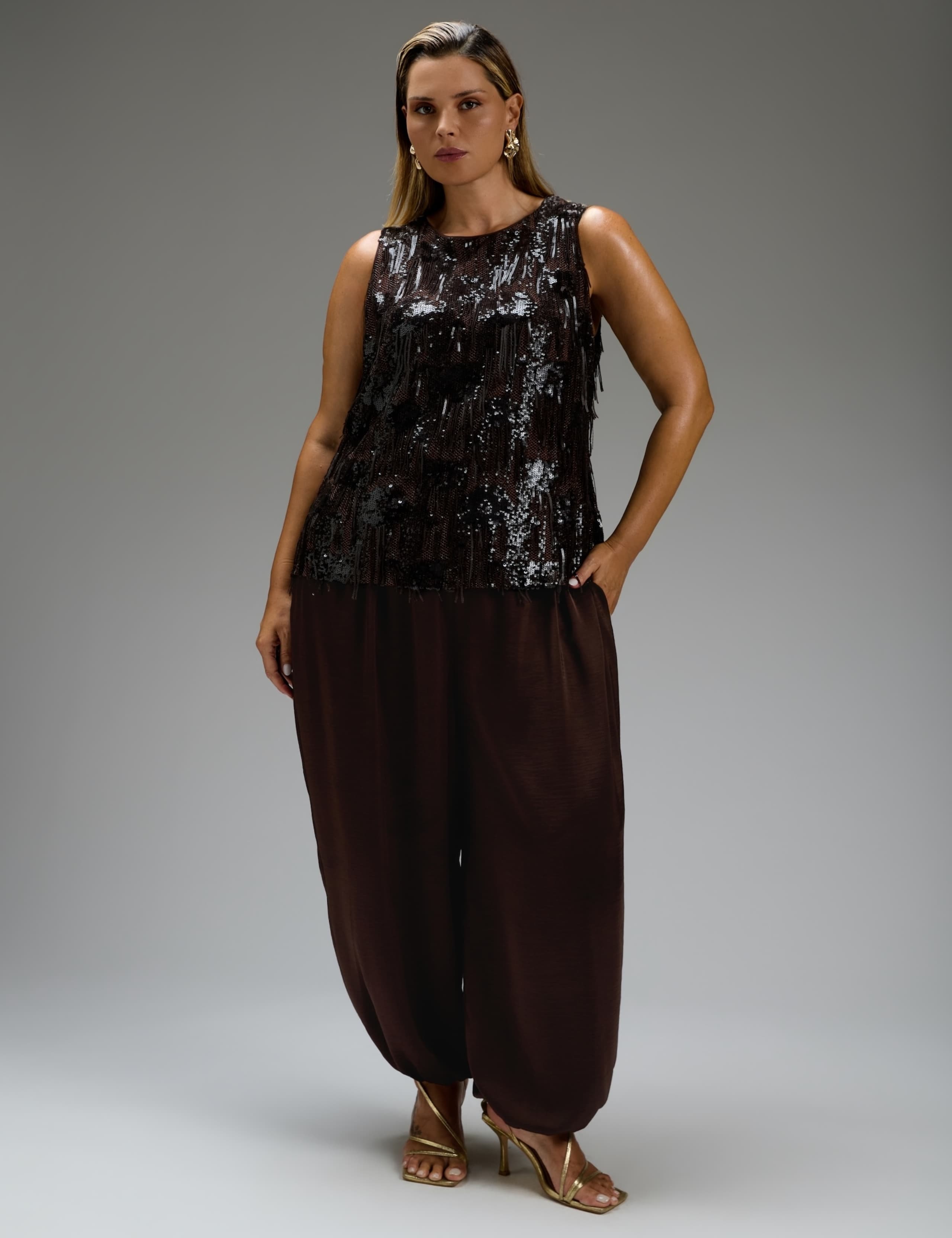 Sequin Fringed Regular Fit Top 1 of 5