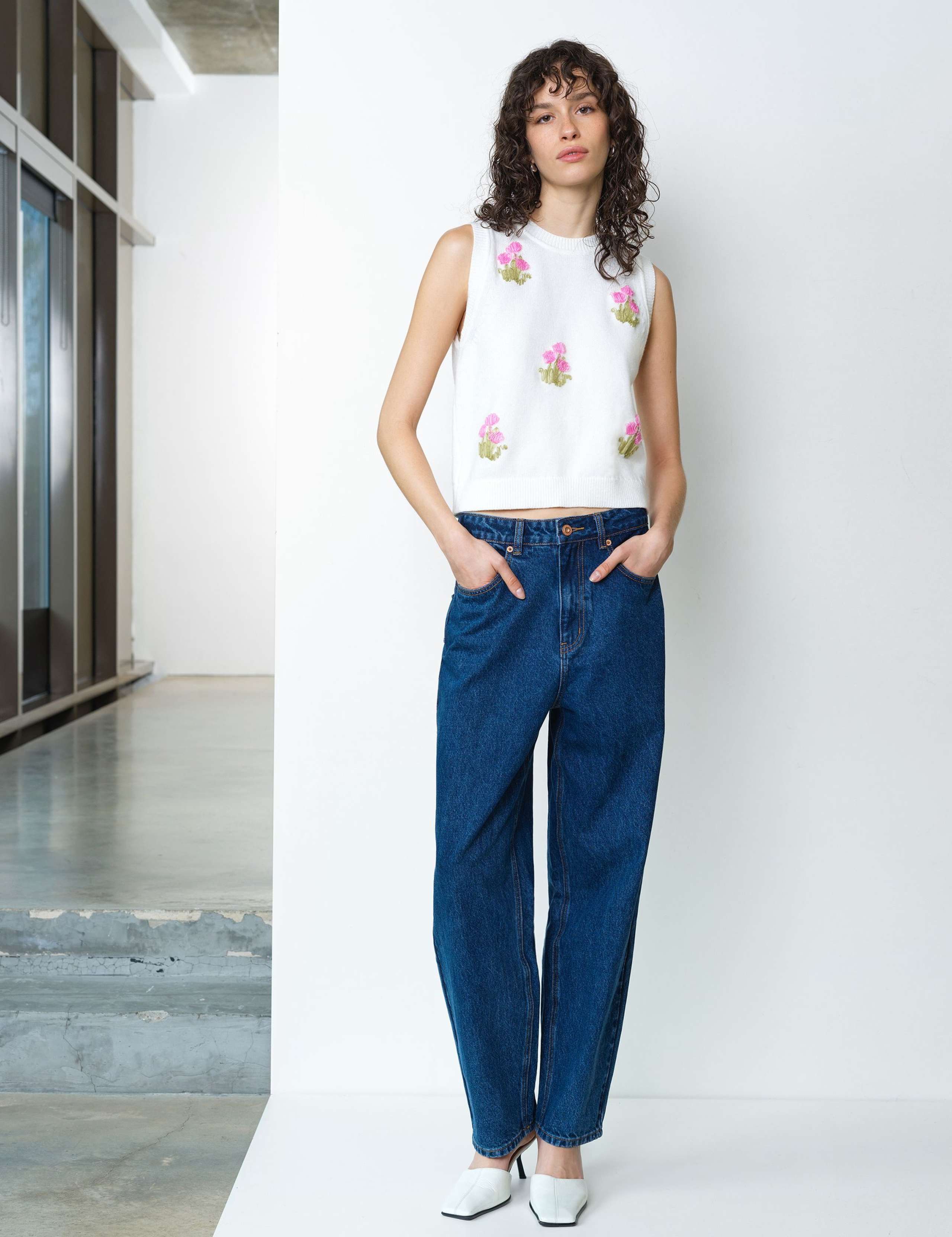 Cotton Rich Appliqué Knitted Vest 3 of 6