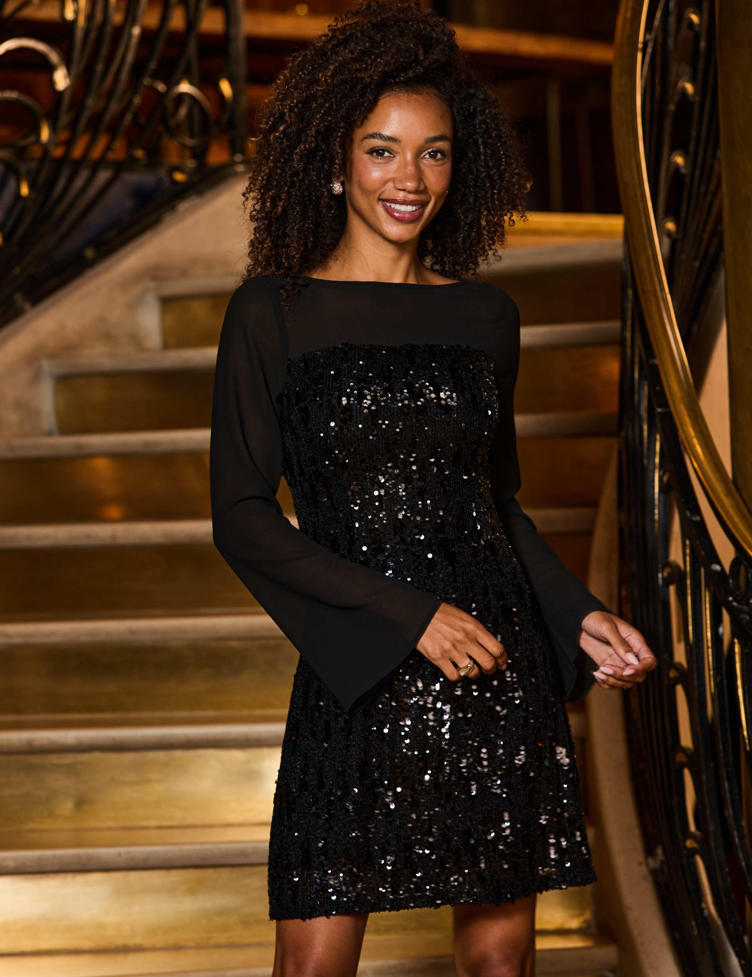 Sequin Midi Swing Dress 7 of 7