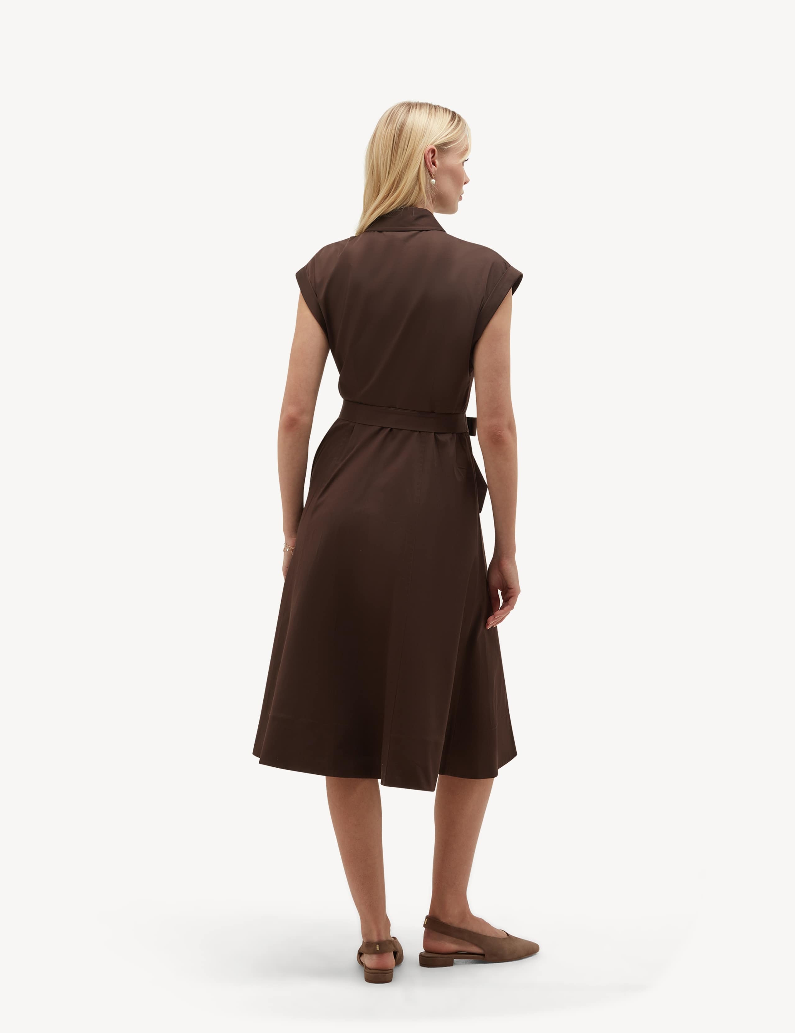 Cotton Rich Knee Length Shirt Dress 3 of 5