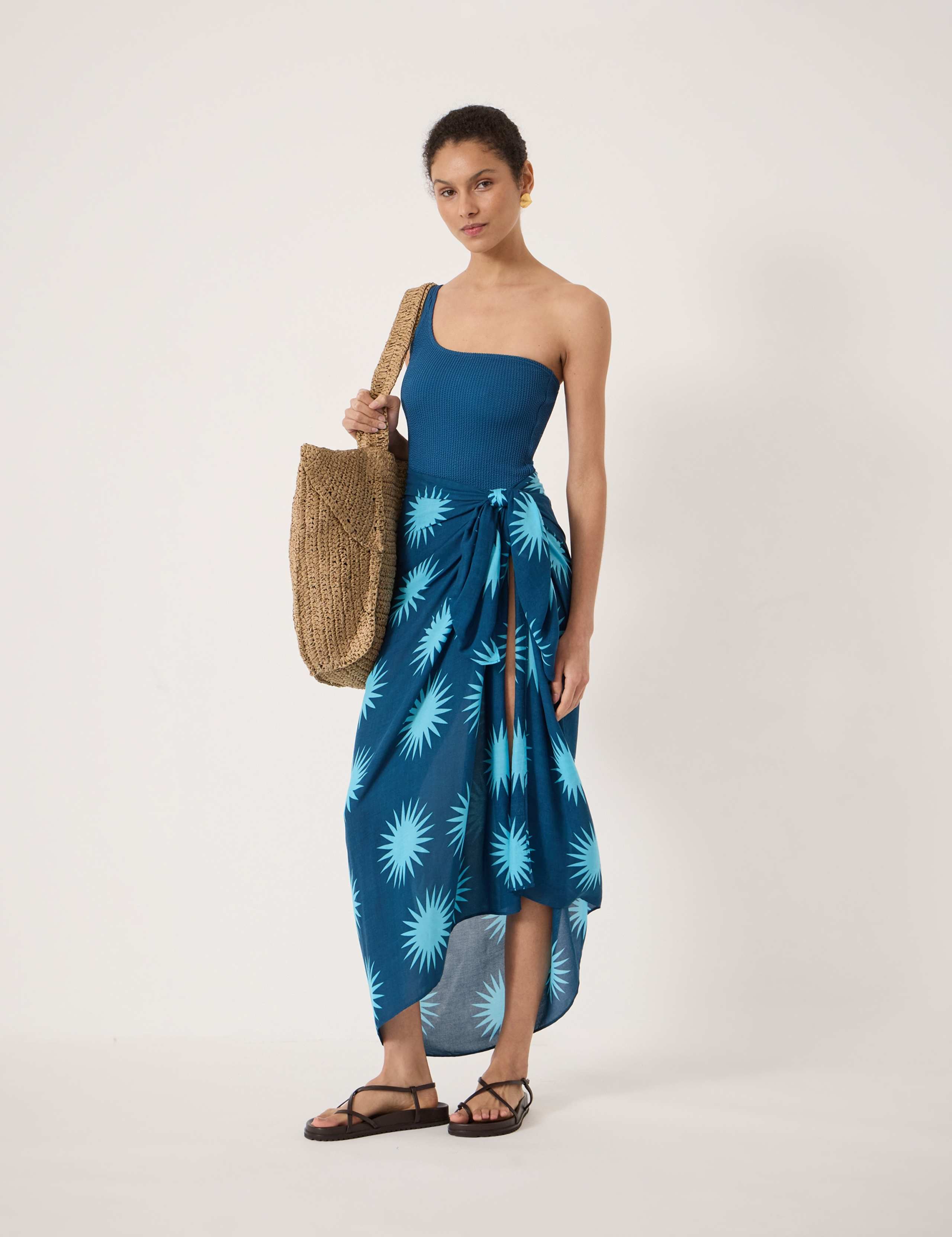 Crinkle One Shoulder Swimsuit 5 of 6