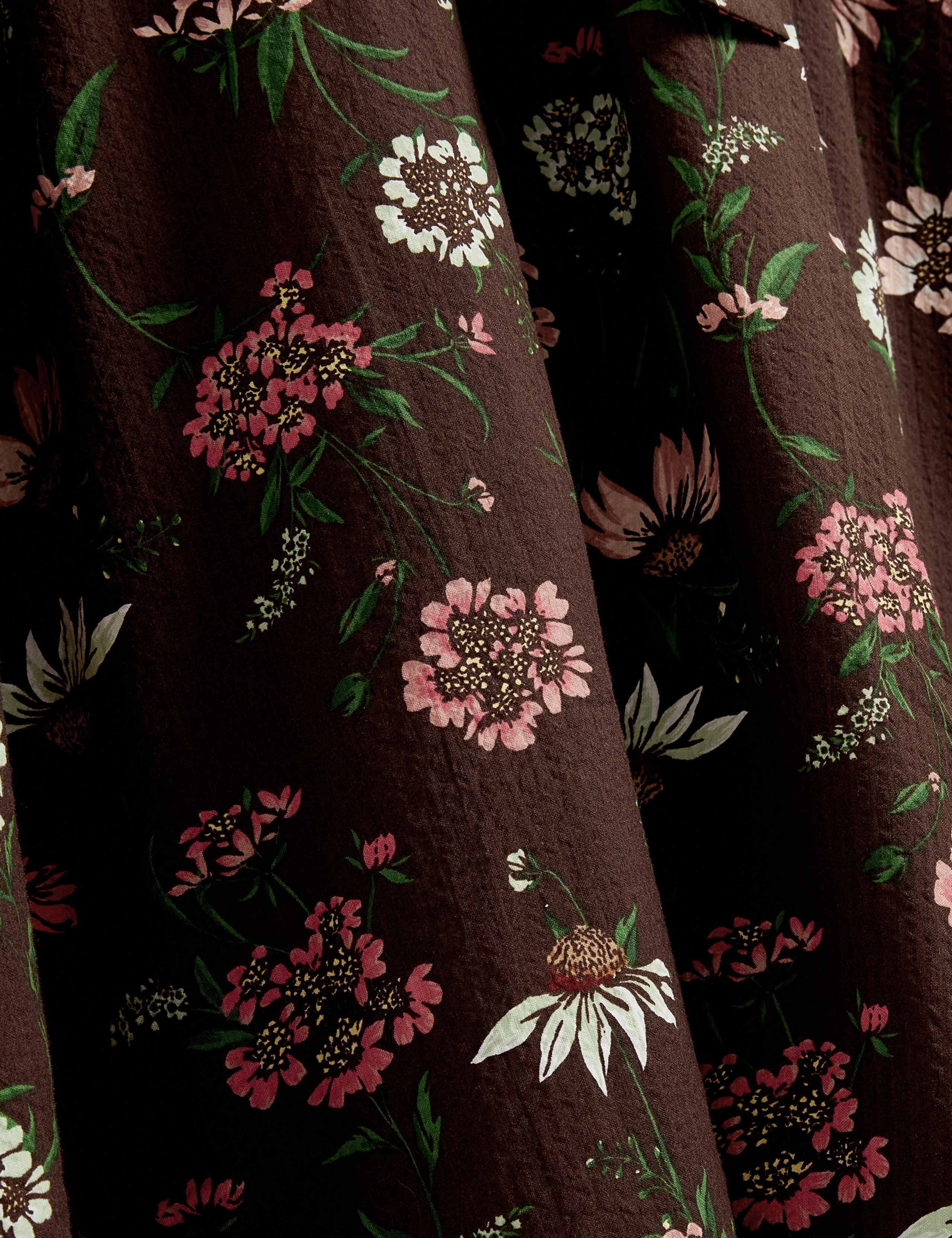 Pure Cotton Floral Midi Shirt Dress 6 of 6