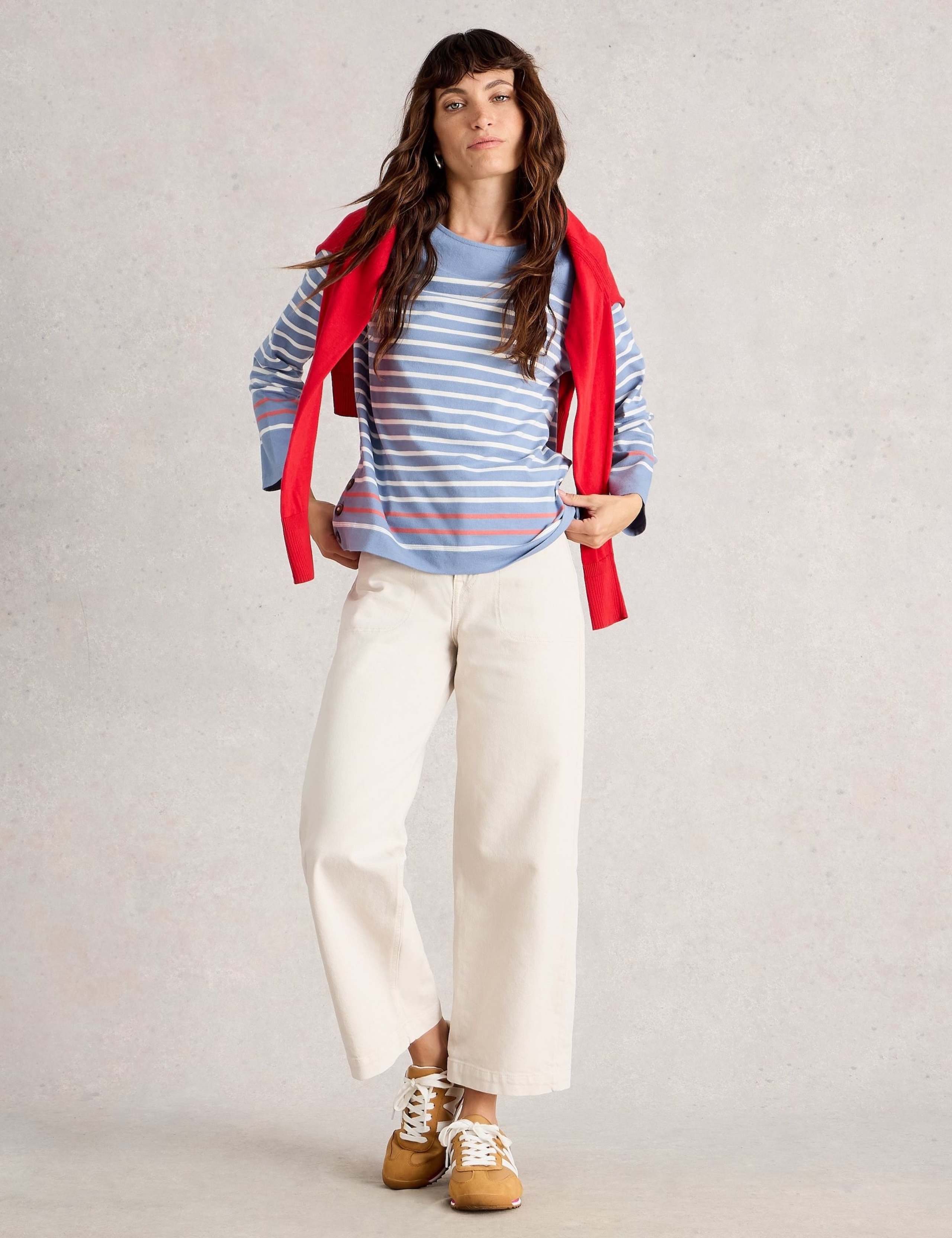 Pure Cotton Striped Top 1 of 6