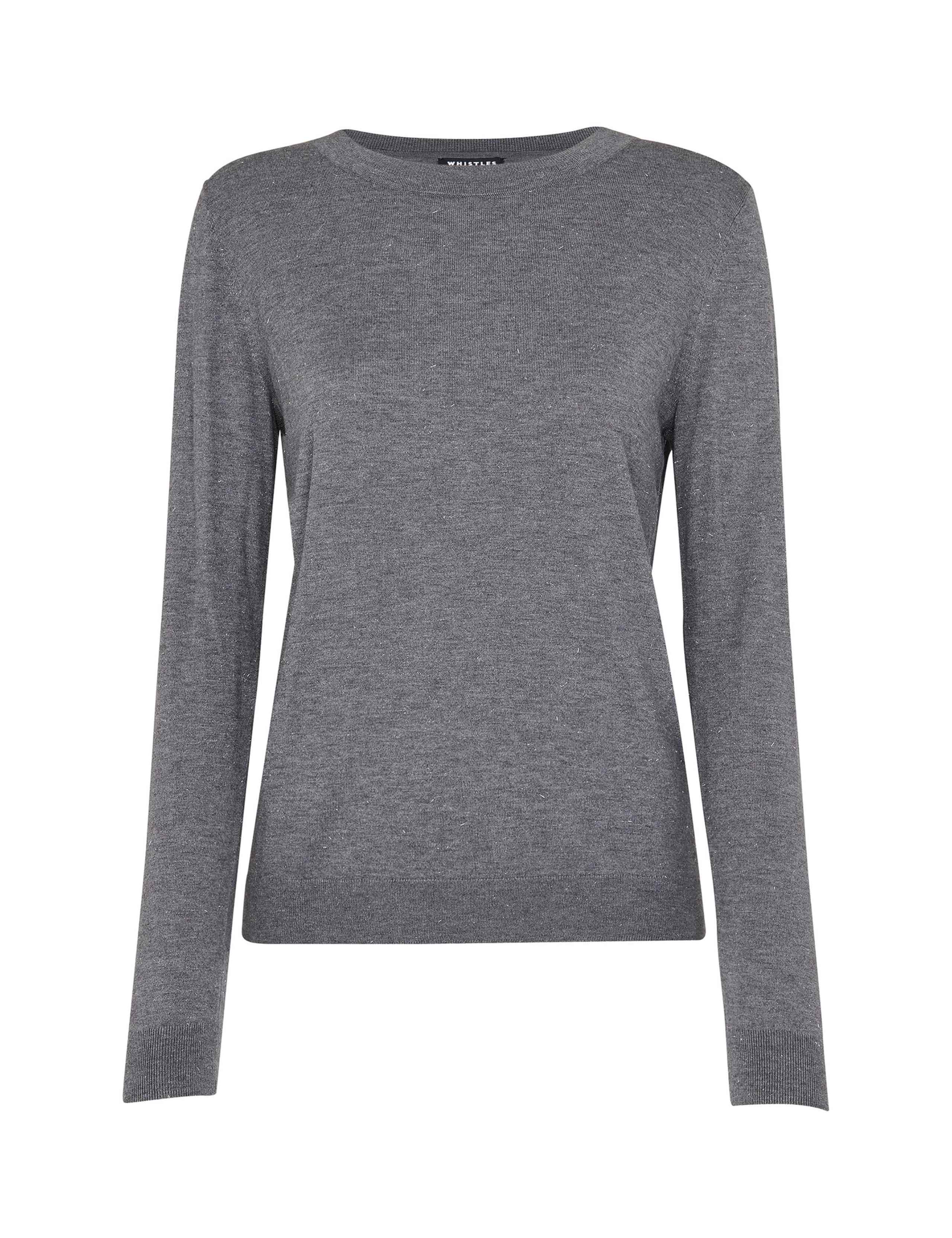 Annie Sparkly Knitted Crew Neck Jumper 2 of 4