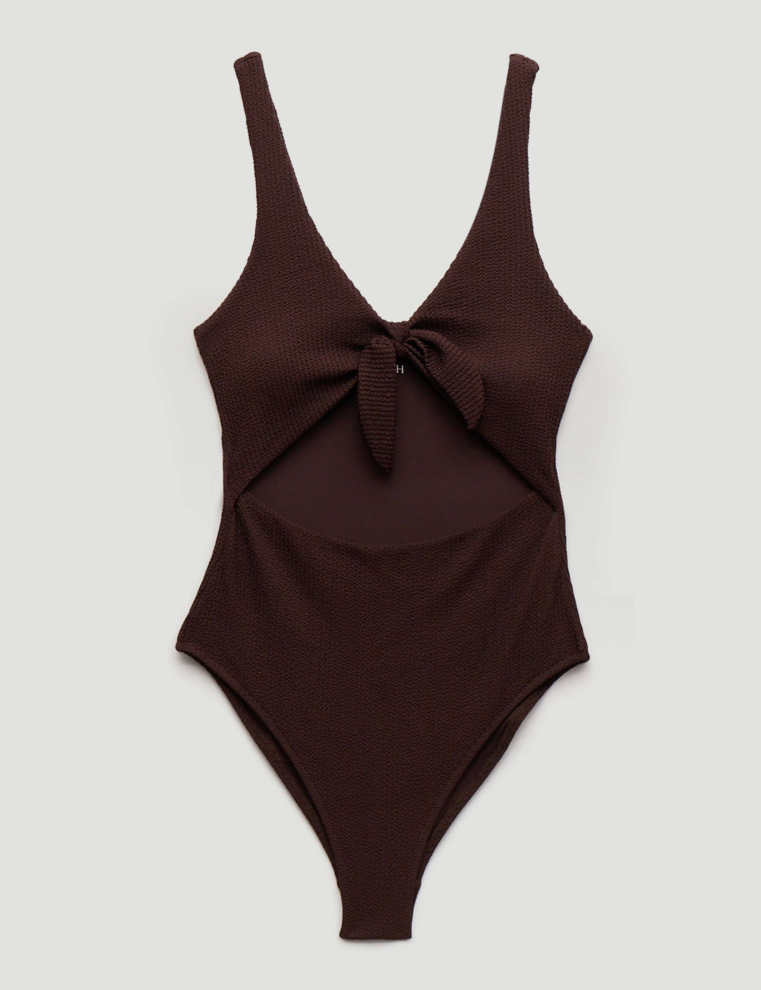 Crinkle Tie Detail Scoop Neck Swimsuit 2 of 2