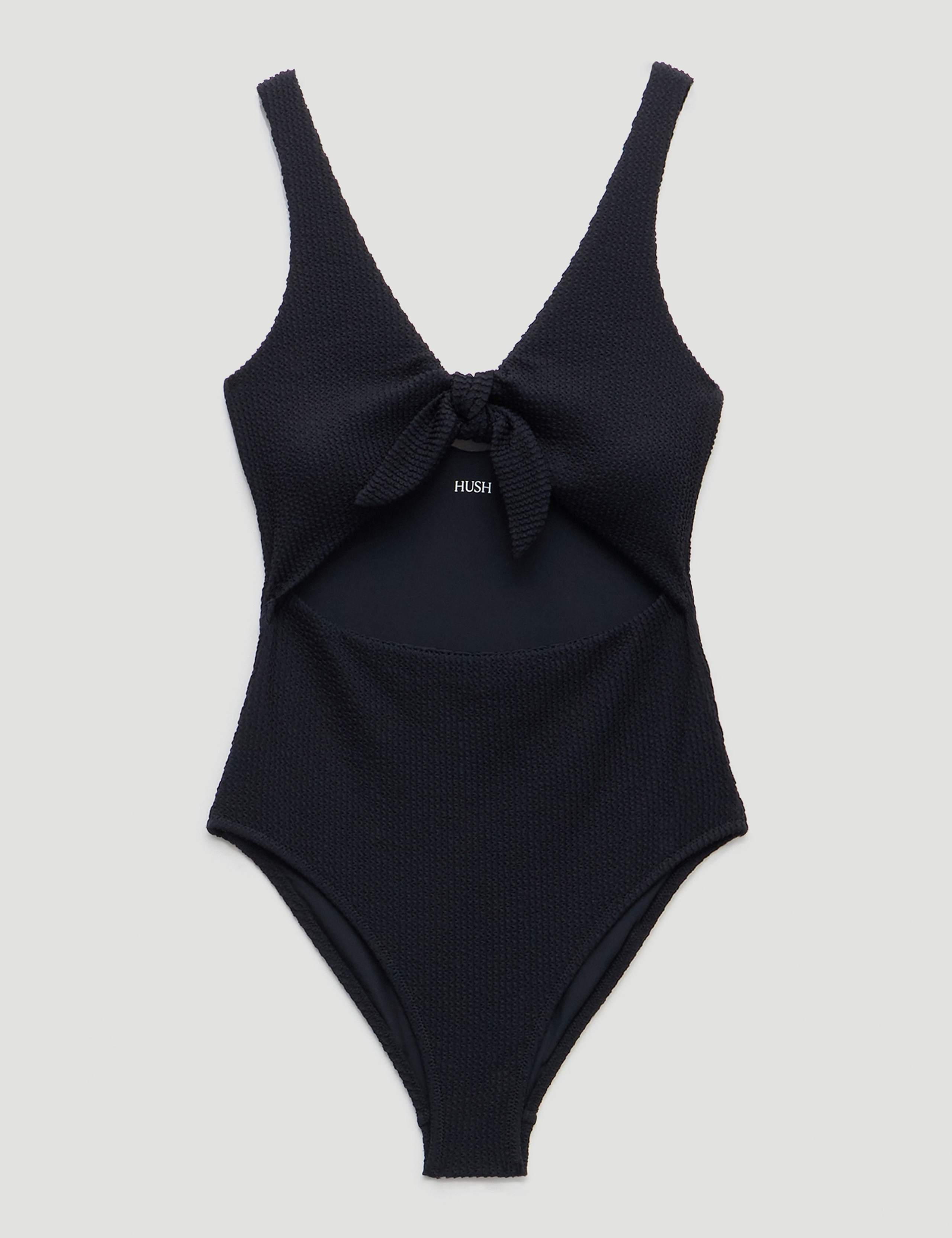 Crinkle Tie Detail Scoop Neck Swimsuit 2 of 5