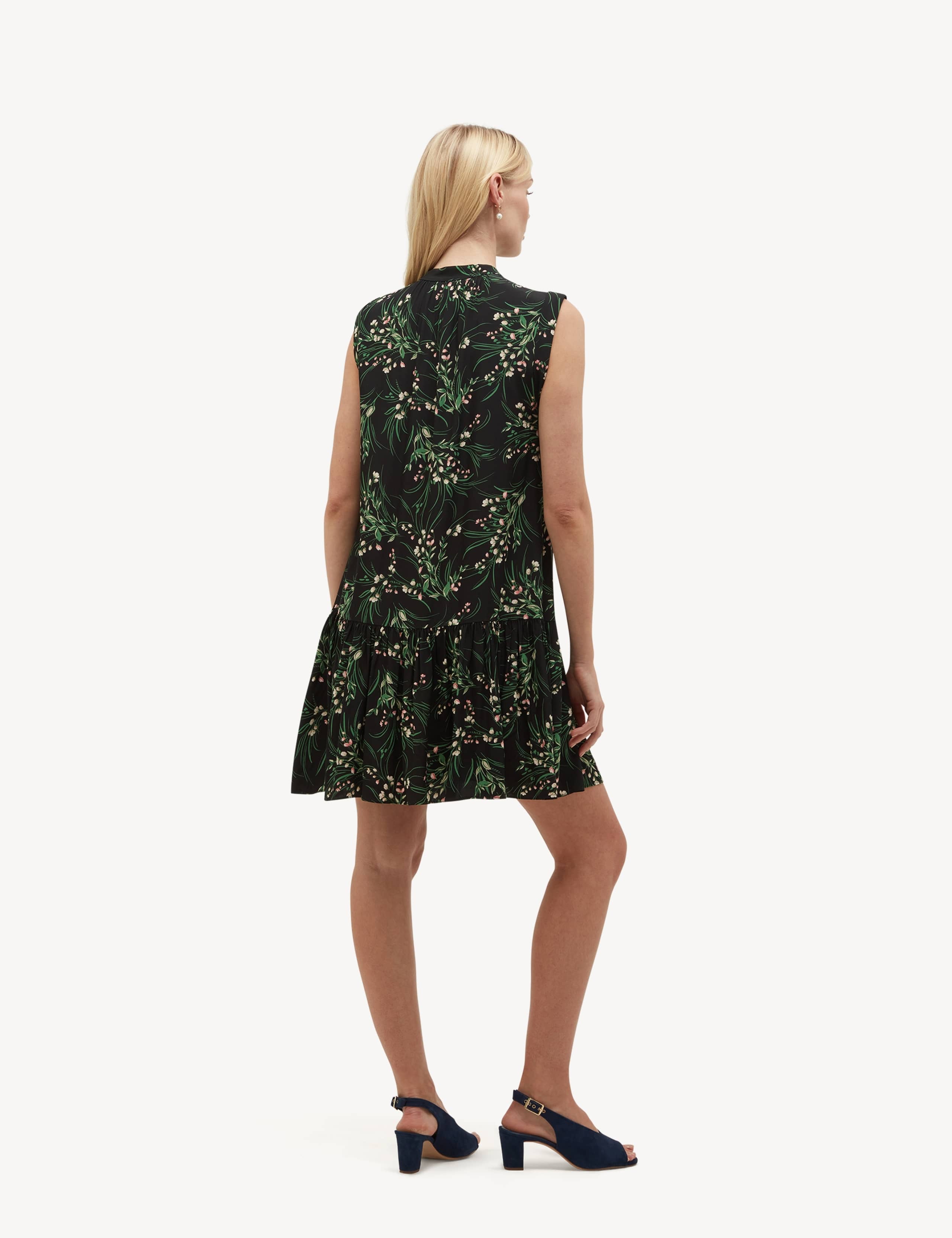 Floral Button Through Mini Tiered Dress 3 of 5