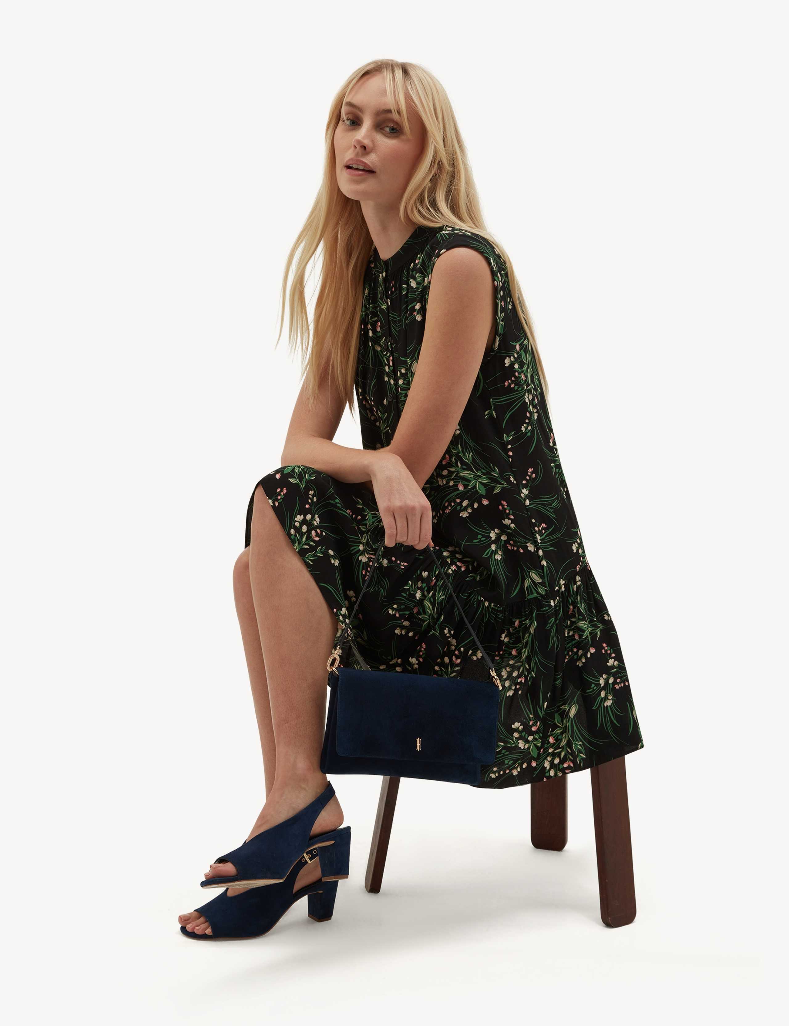 Floral Button Through Mini Tiered Dress 4 of 5