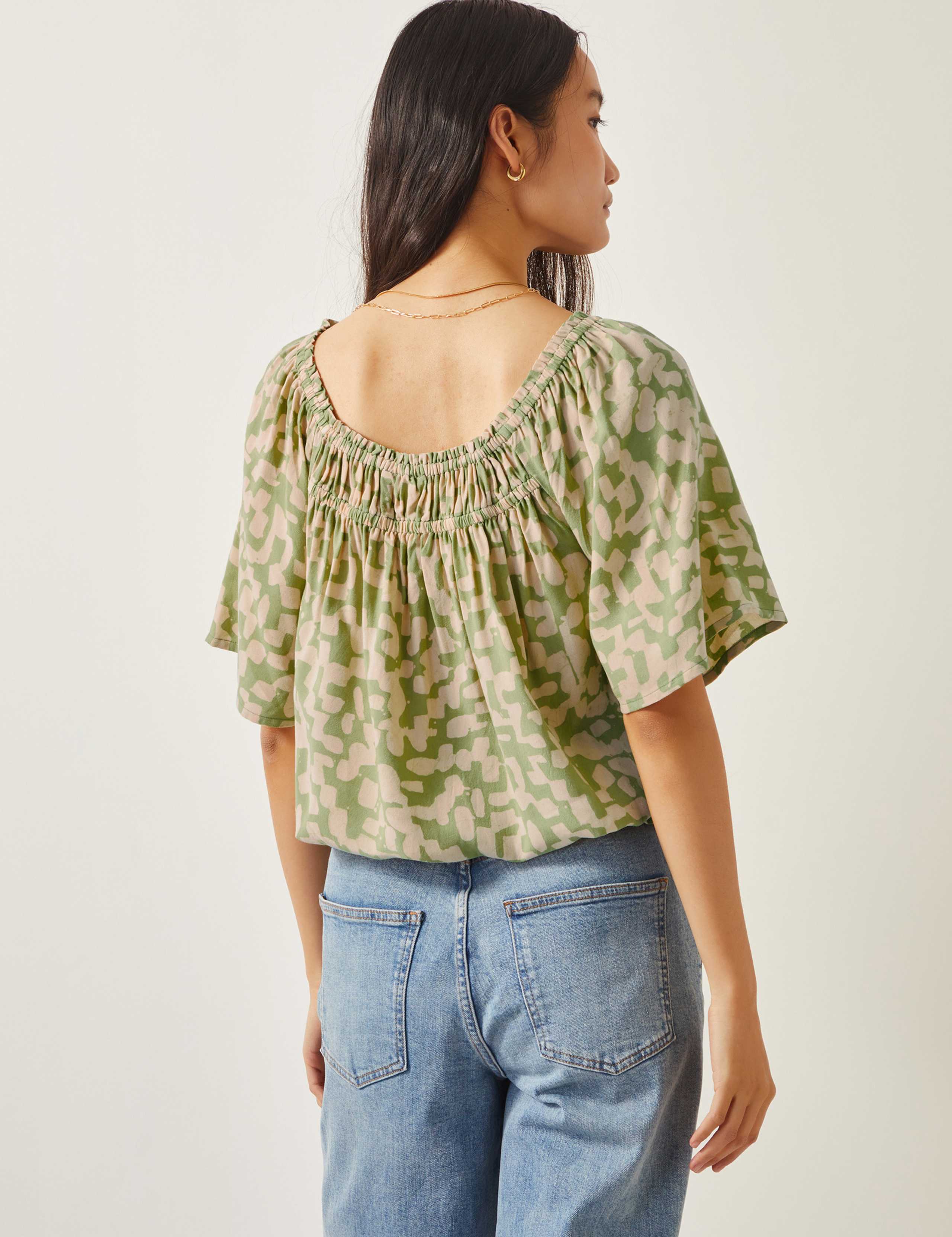 Printed Scoop Neck Top 5 of 5