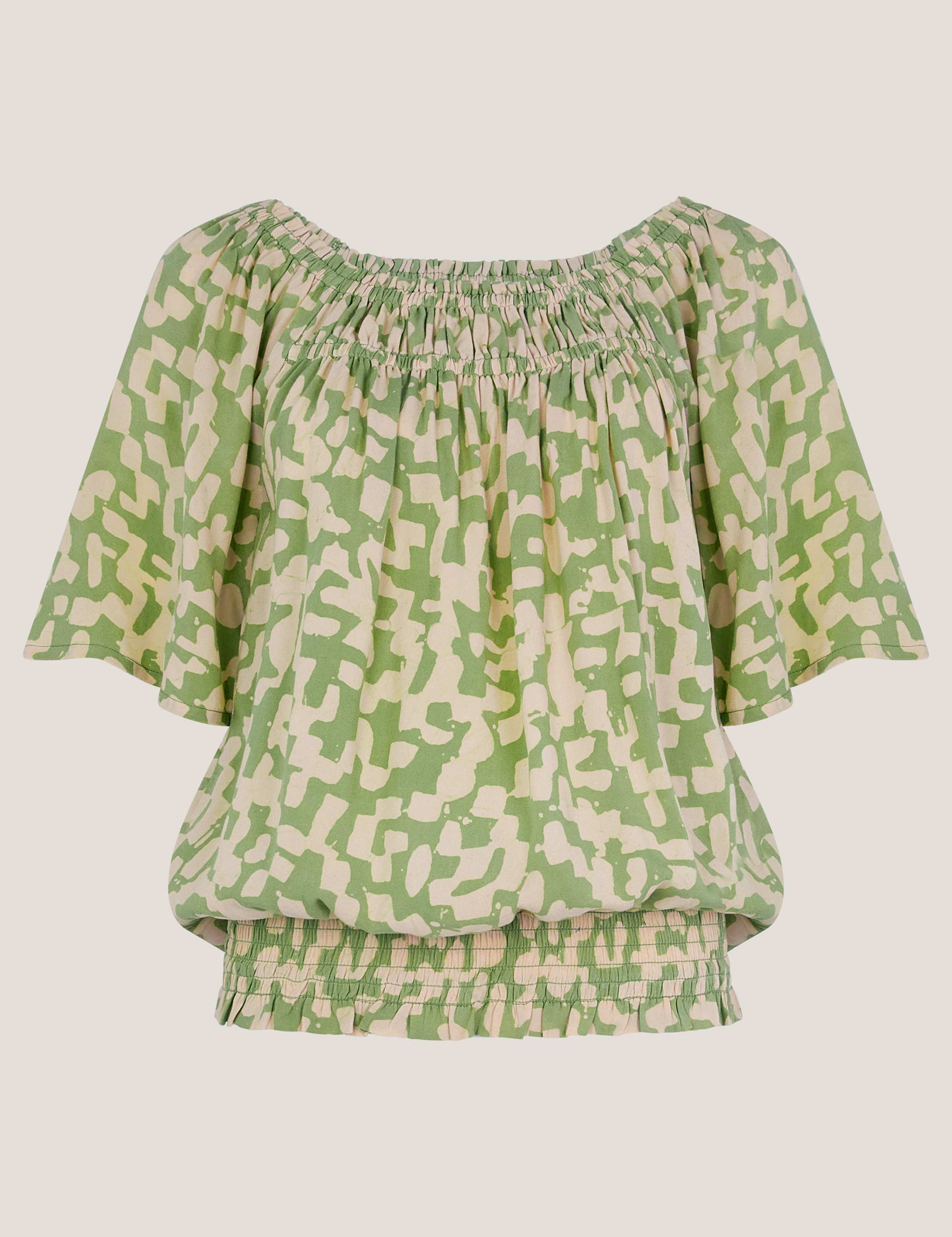 Printed Scoop Neck Top 2 of 5