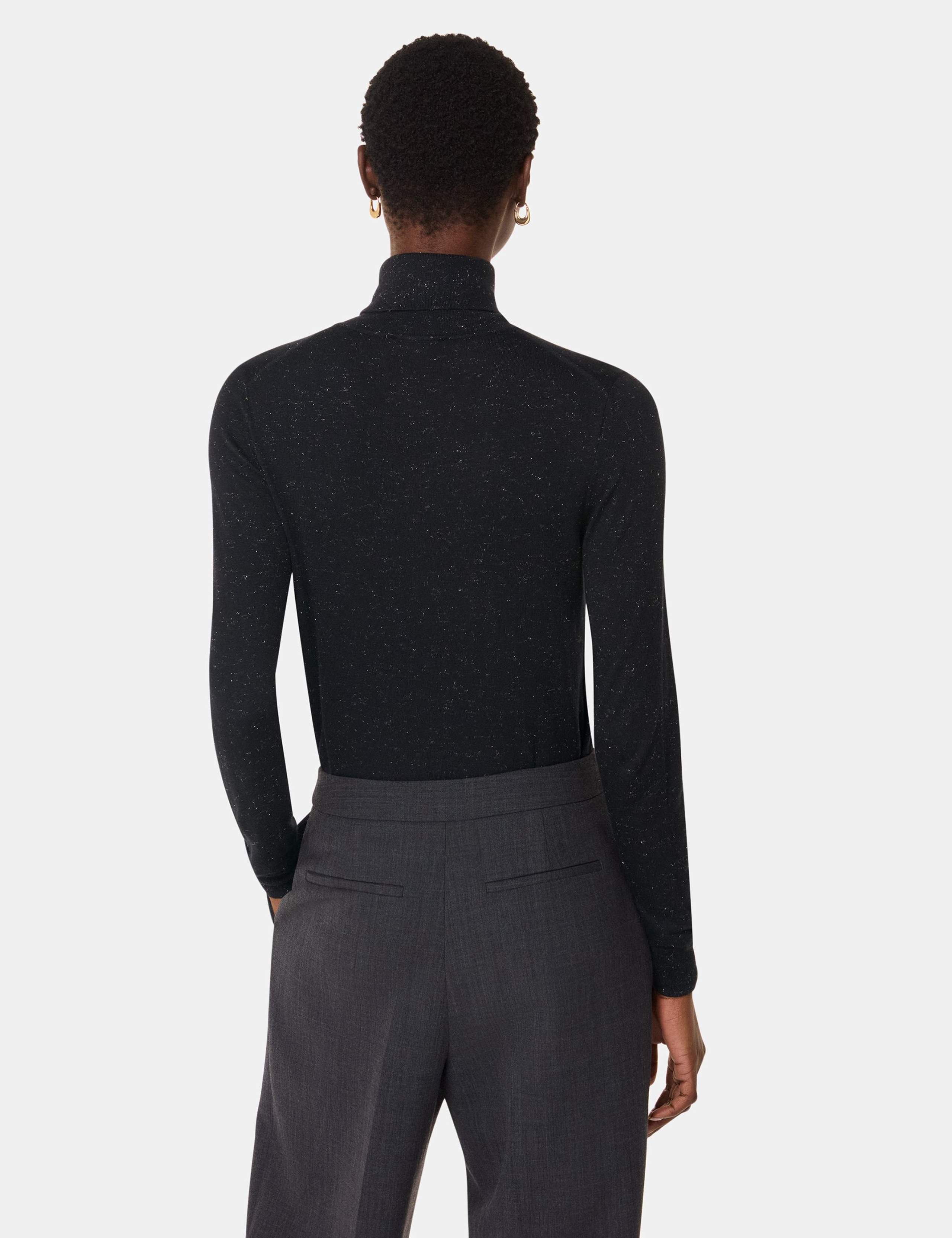 Sparkly Roll Neck Fitted Jumper 3 of 4