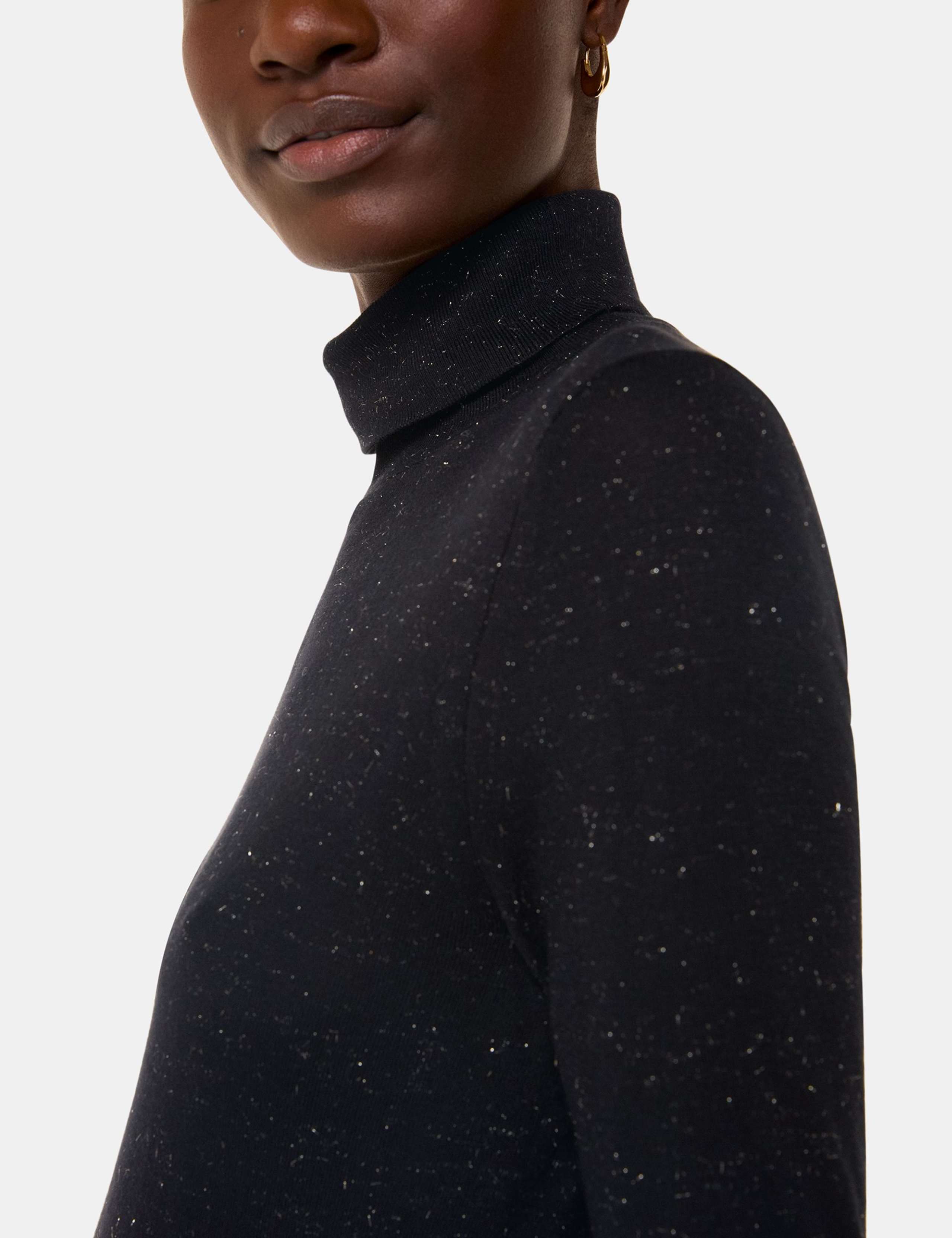Sparkly Roll Neck Fitted Jumper 4 of 4