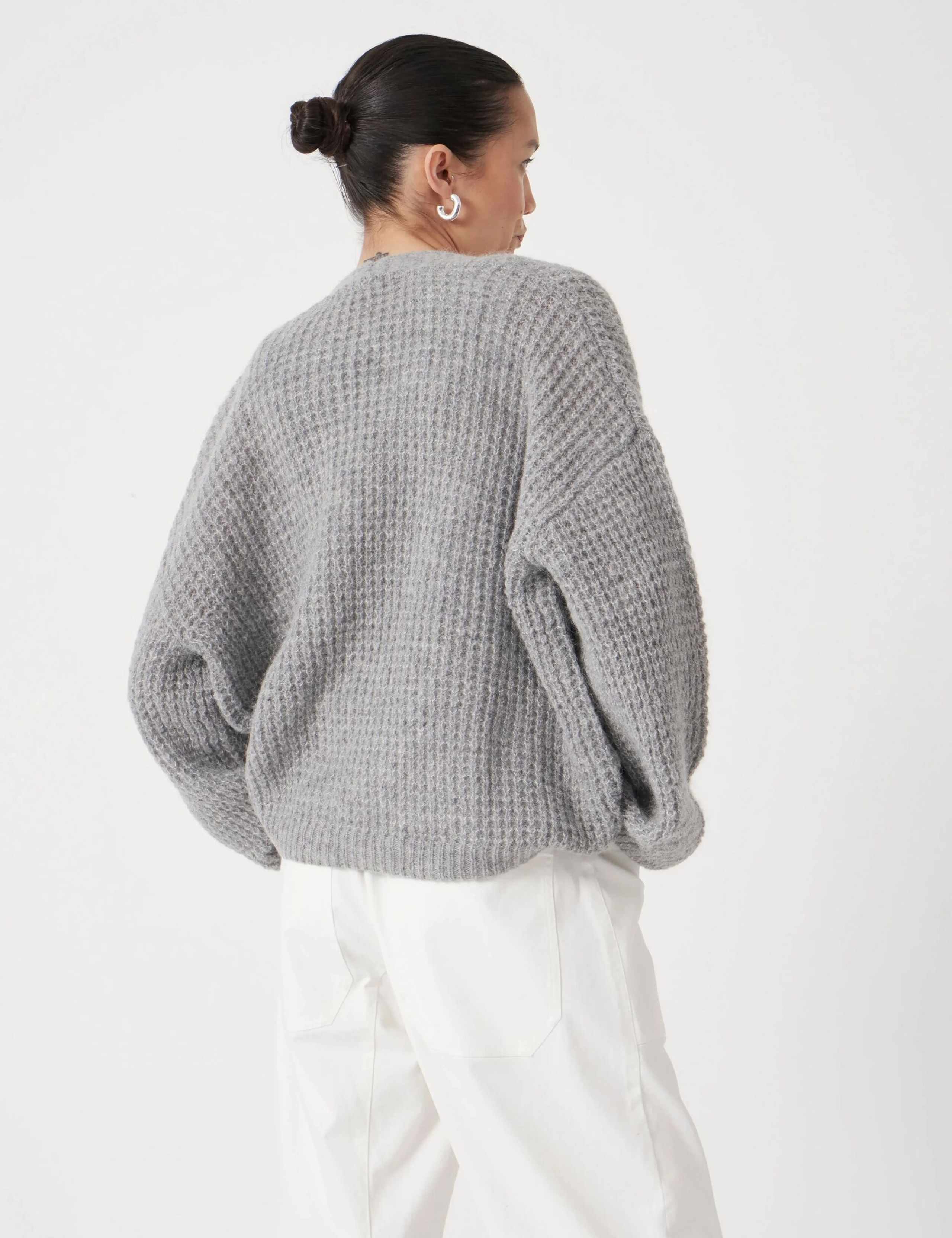 Waffle Stitch Edge to Edge Cardigan 4 of 5