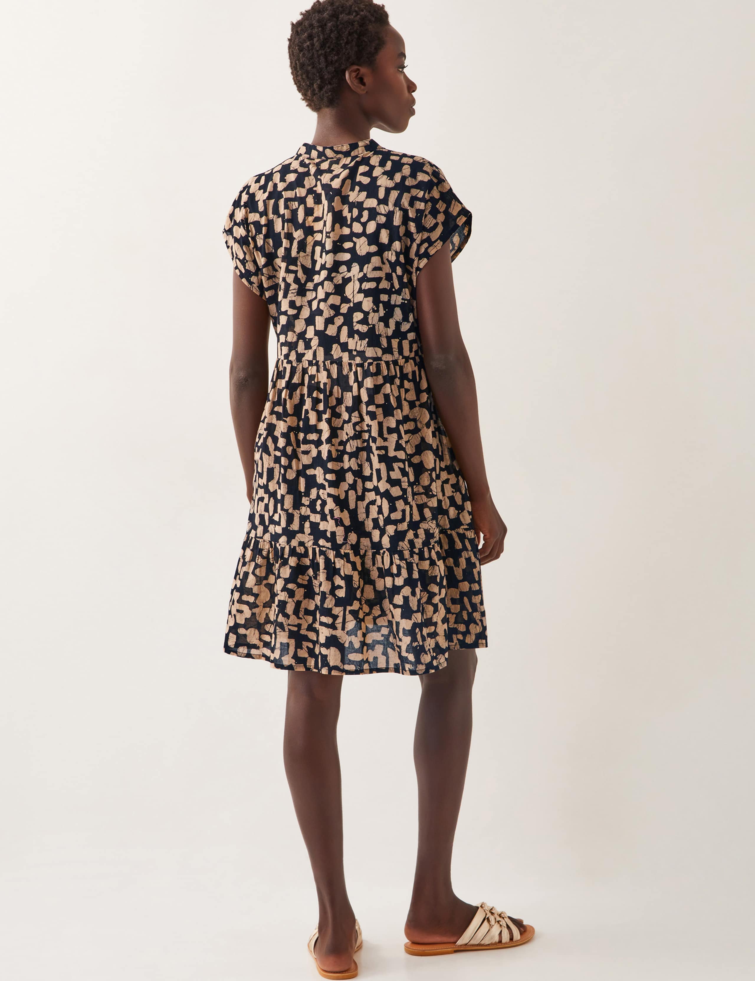 Pure Cotton Printed Knee Length Skater Dress 4 of 4