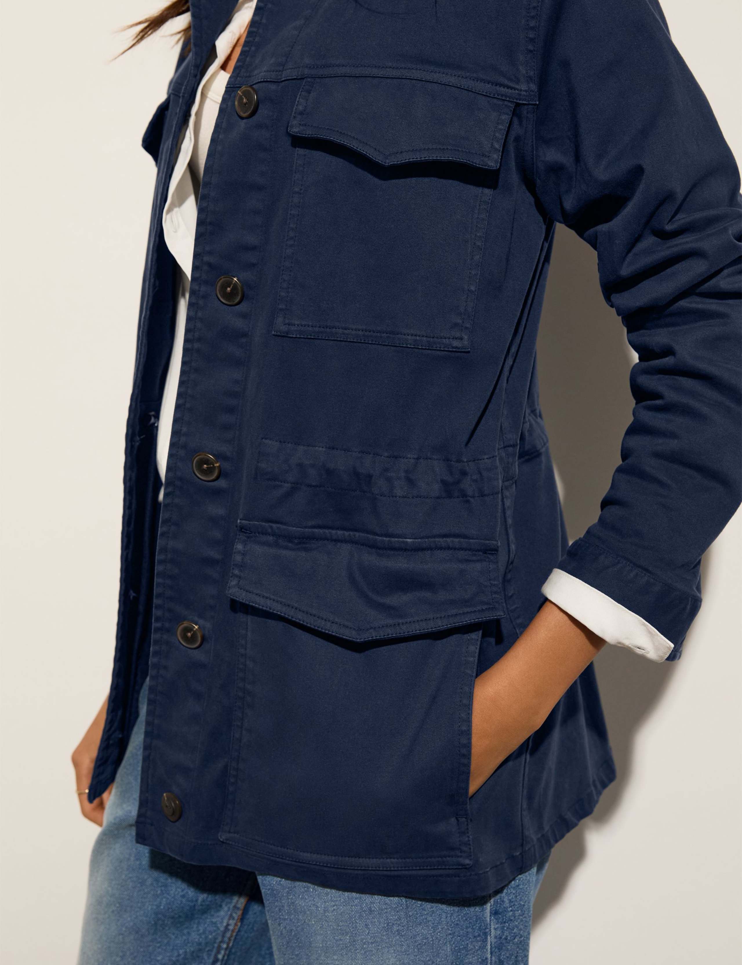 Cotton Rich Collared Utility Jacket 3 of 6