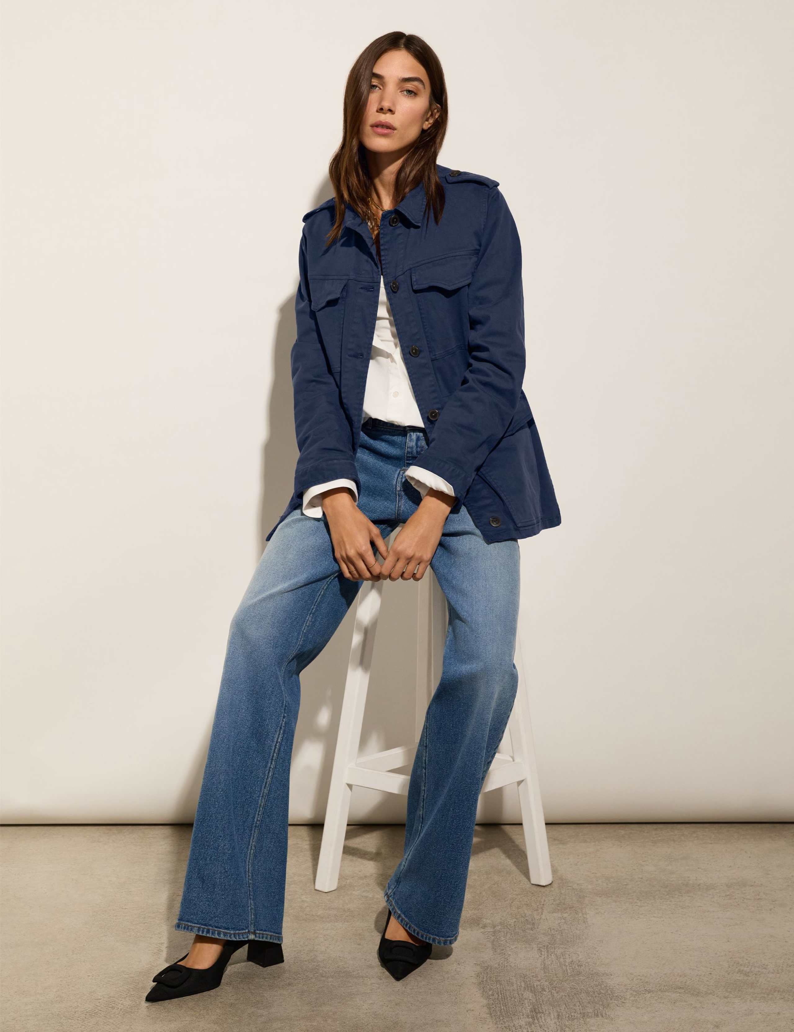 Cotton Rich Collared Utility Jacket 4 of 6