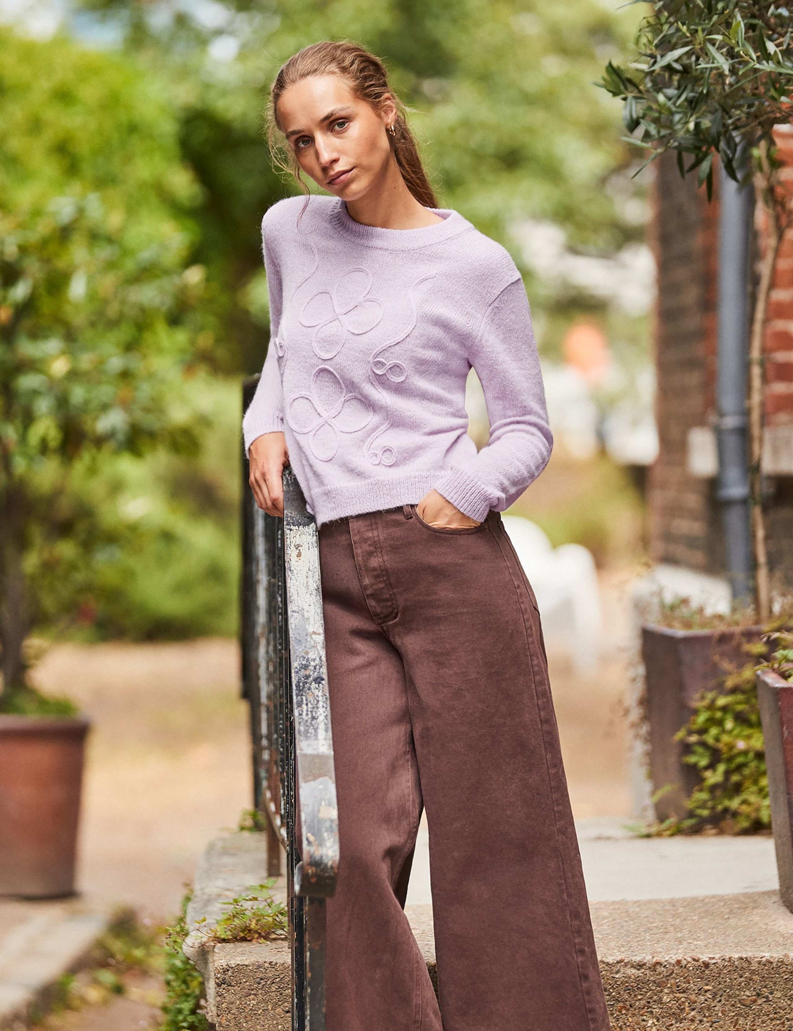 Alpaca Blend Applique Crew Neck Jumper 2 of 4